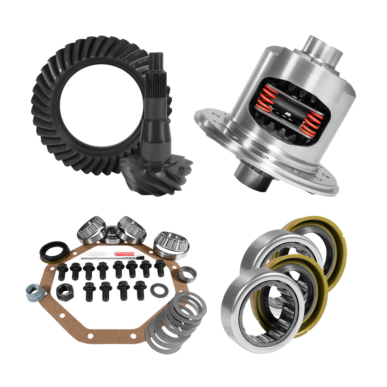 USA Standard 10796 Zf 9.25 in. Chy 3.21 Rear Ring & Pinion Install Kit, Posi, Axle Bearings & Seals