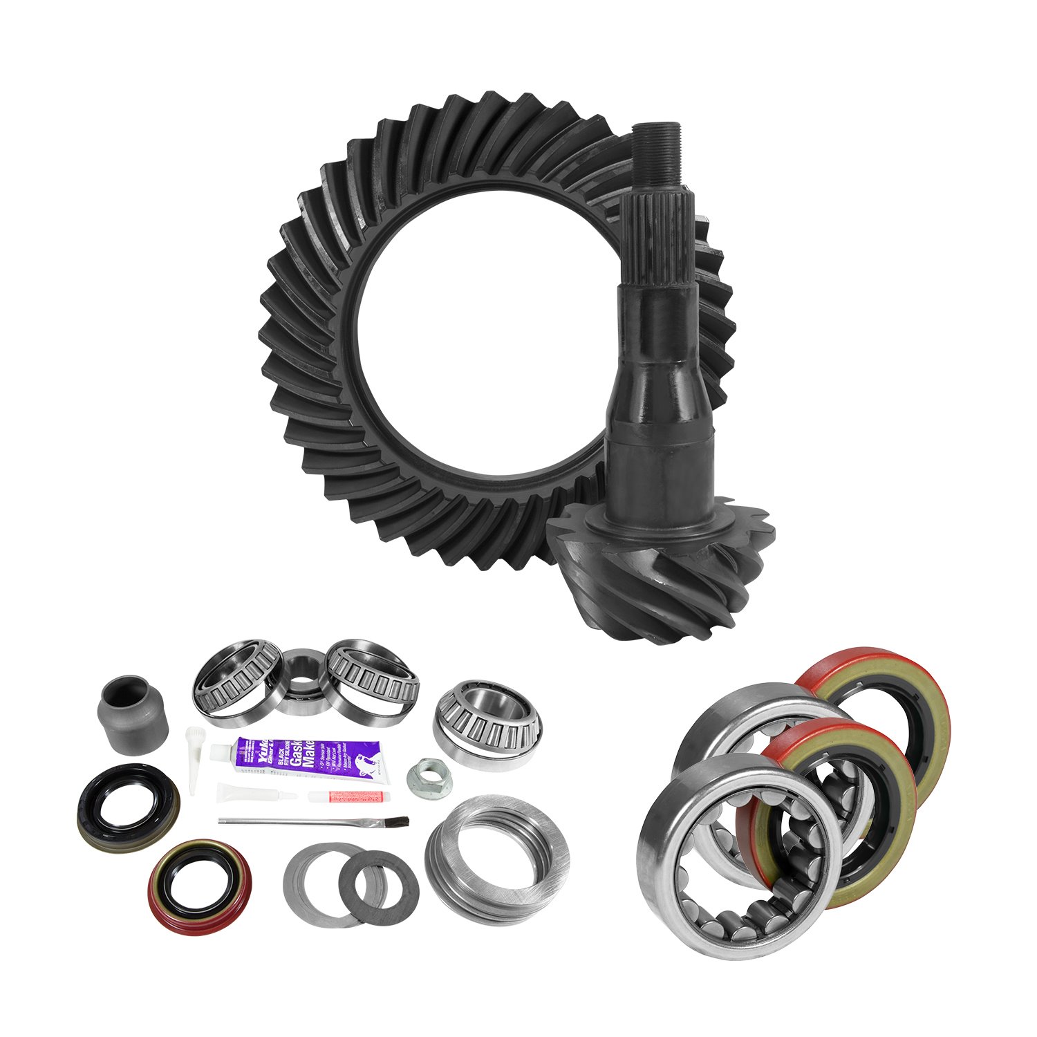 USA Standard 10799 9.75 in. Ford 3.55 Rear Ring & Pinion Install Kit, 2.53 in. Od Axle Bearings & Seal