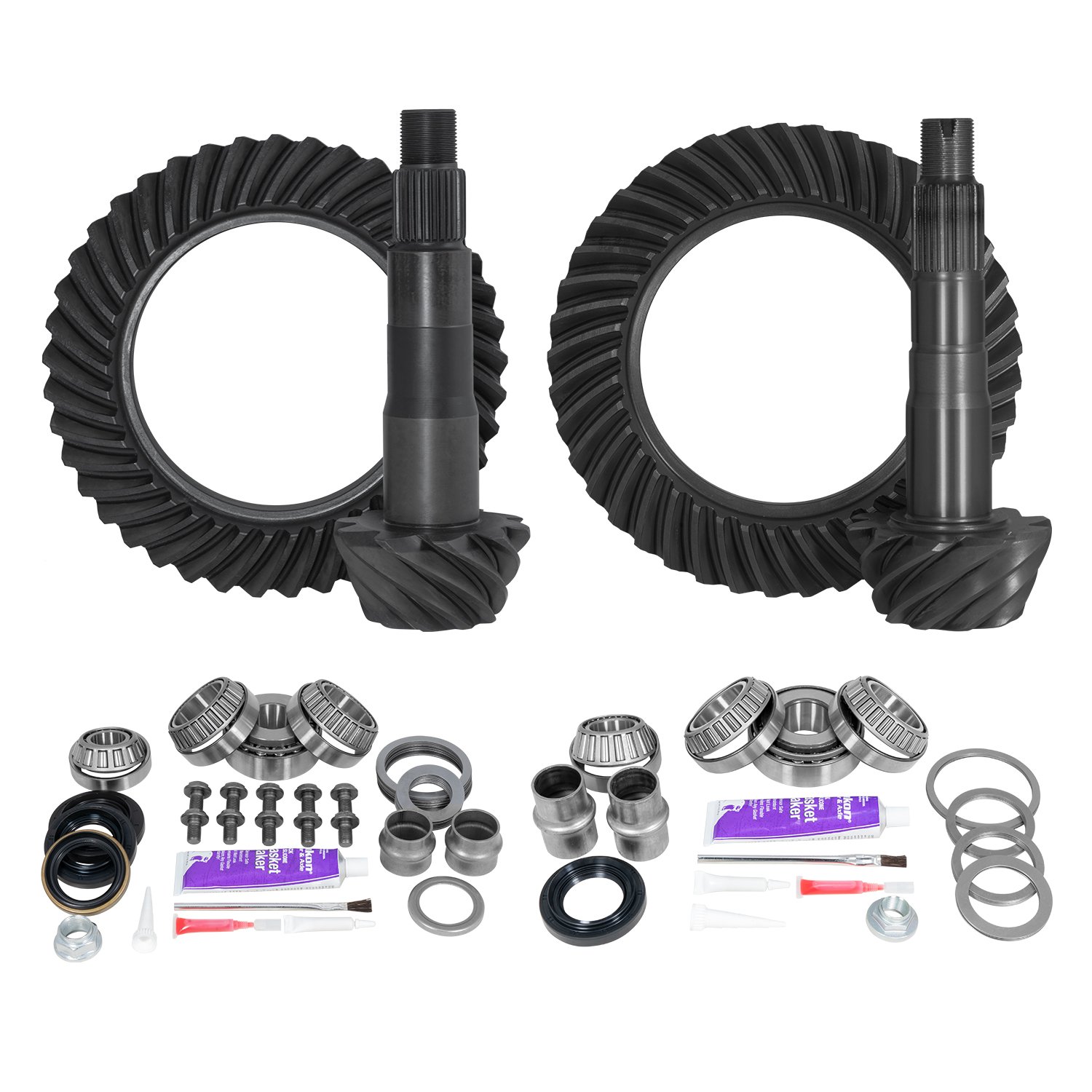 Ring & Pinion Gear Kit Package Front & Rear With Install Kits - Toyota 8.4/8 in.Ifs