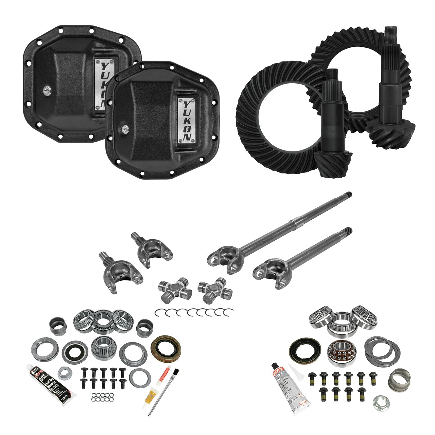 Stage 3 Jeep Re-Gear Kit W/Covers, Front Axles