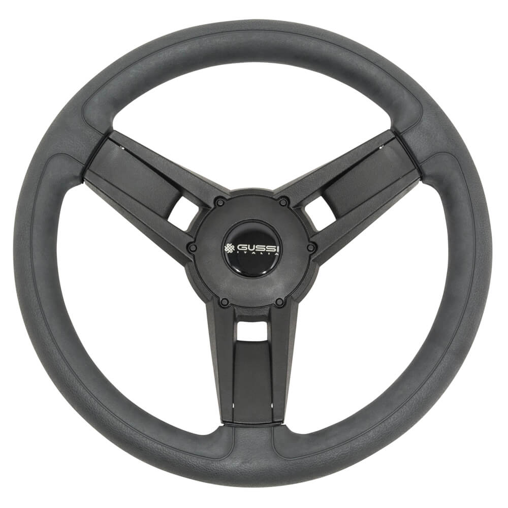 Gussi Giazza Steering Wheel for Club Car Precedent Models [Black with Black Wrap]