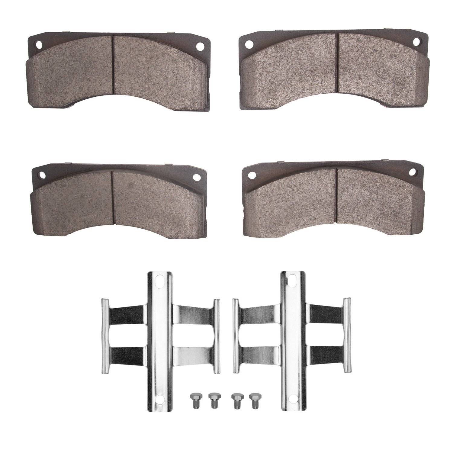 Super-Duty Brake Pads & Hardware Kit, 1986-1992 Ford/Lincoln/Mercury/Mazda, Position: Front
