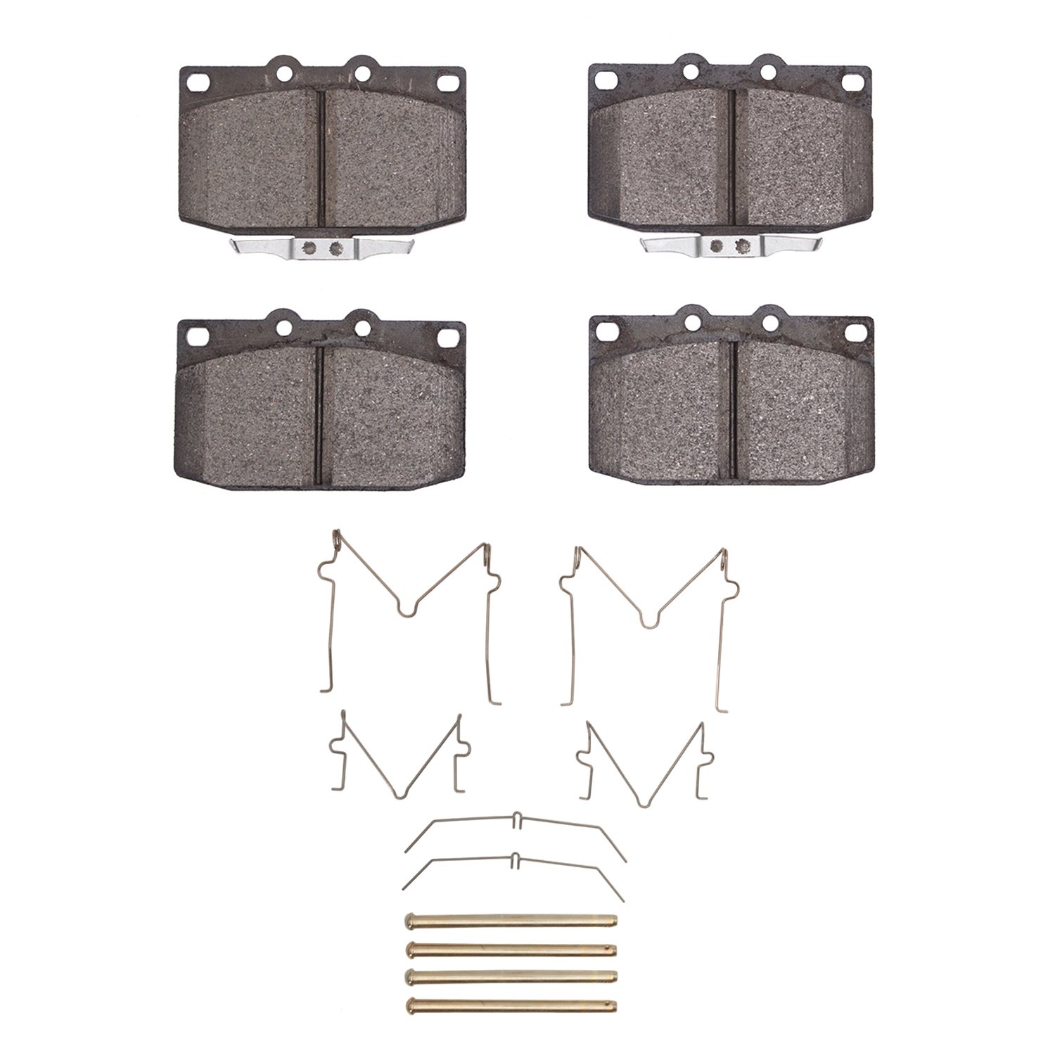 Ceramic Brake Pads & Hardware Kit, 1986-1991 Ford/Lincoln/Mercury/Mazda, Position: Front