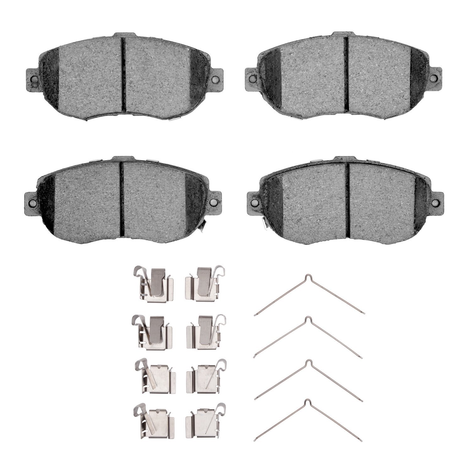 Ceramic Brake Pads & Hardware Kit, 1993-2010 Lexus/Toyota/Scion, Position: Front