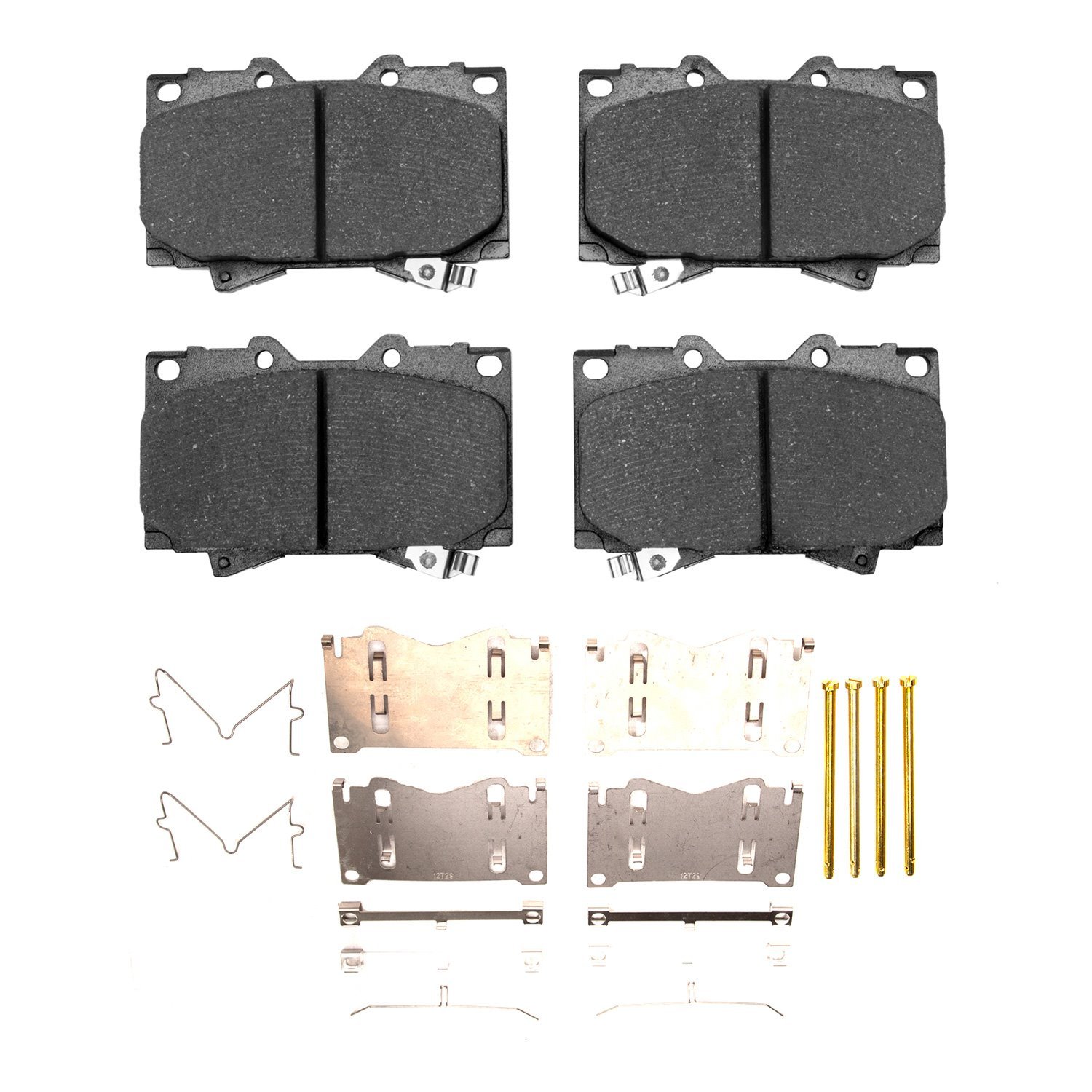 Ceramic Brake Pads & Hardware Kit, 1998-2007 Lexus/Toyota/Scion, Position: Front