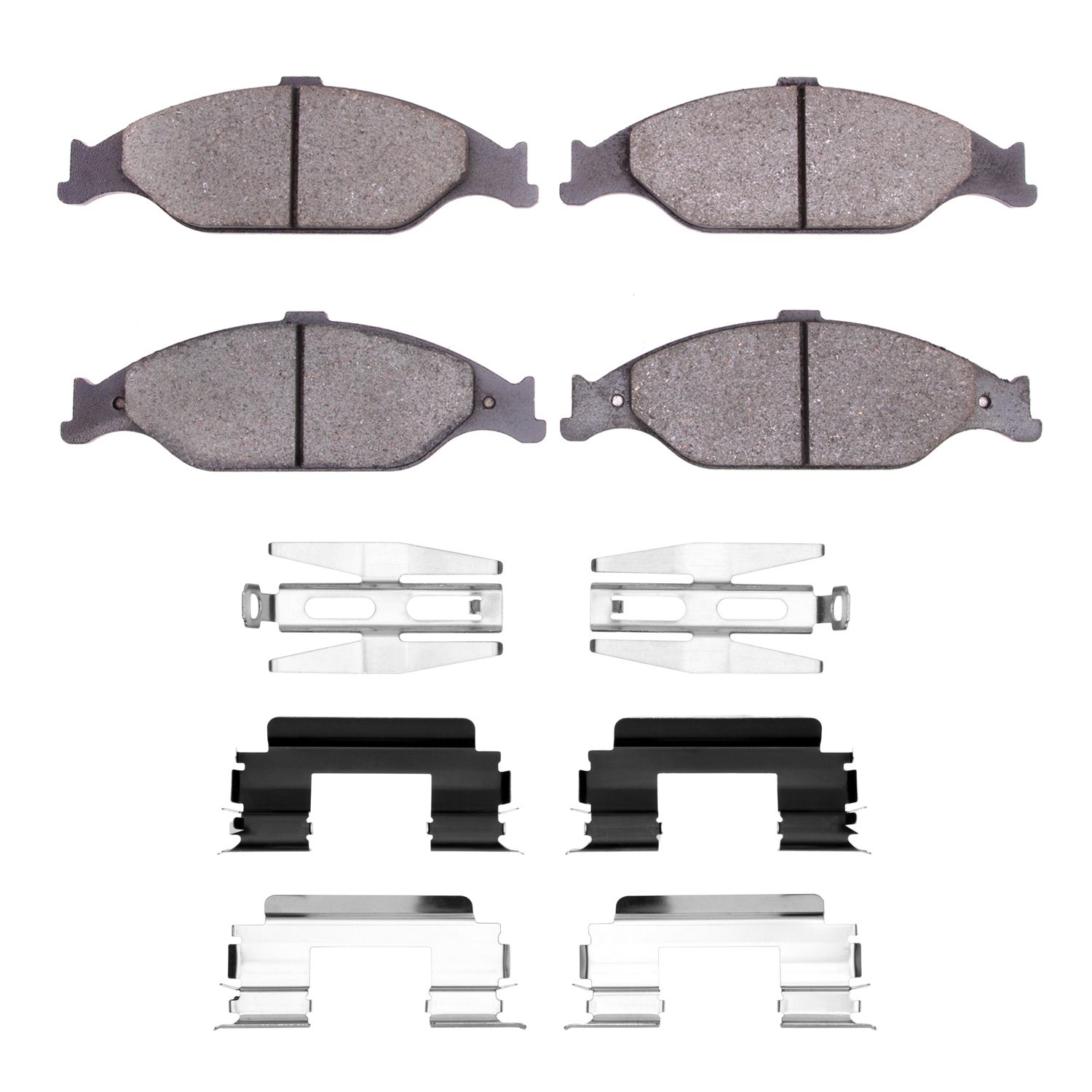 Ceramic Brake Pads & Hardware Kit, 1999-2004 Ford/Lincoln/Mercury/Mazda, Position: Front