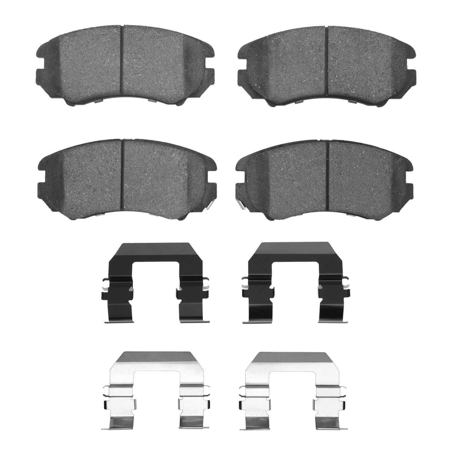 Ceramic Brake Pads & Hardware Kit, 2002-2013 Kia/Hyundai/Genesis, Position: Front