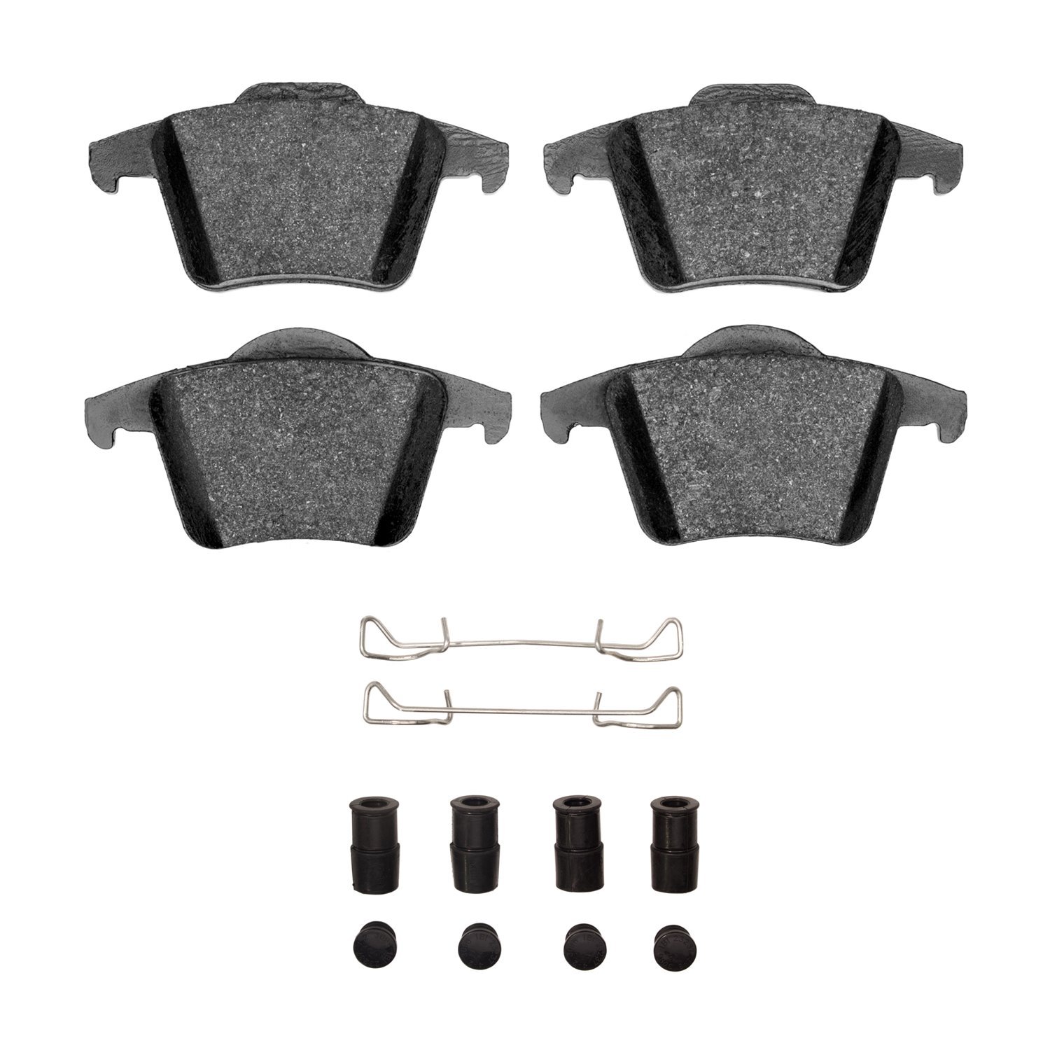 Ceramic Brake Pads & Hardware Kit, 2003-2014 Volvo, Position: Rear