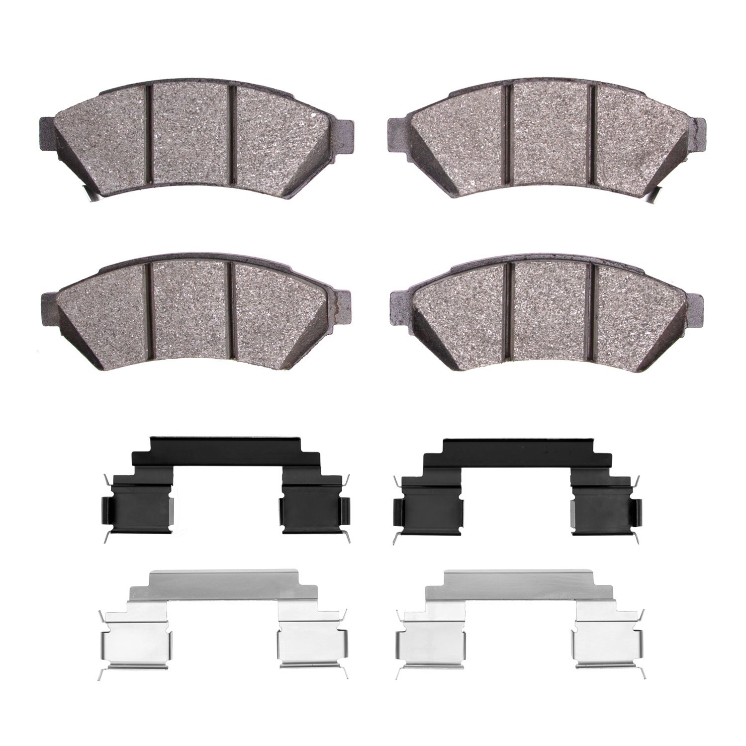 Ceramic Brake Pads & Hardware Kit, 2004-2015 GM, Position: Front