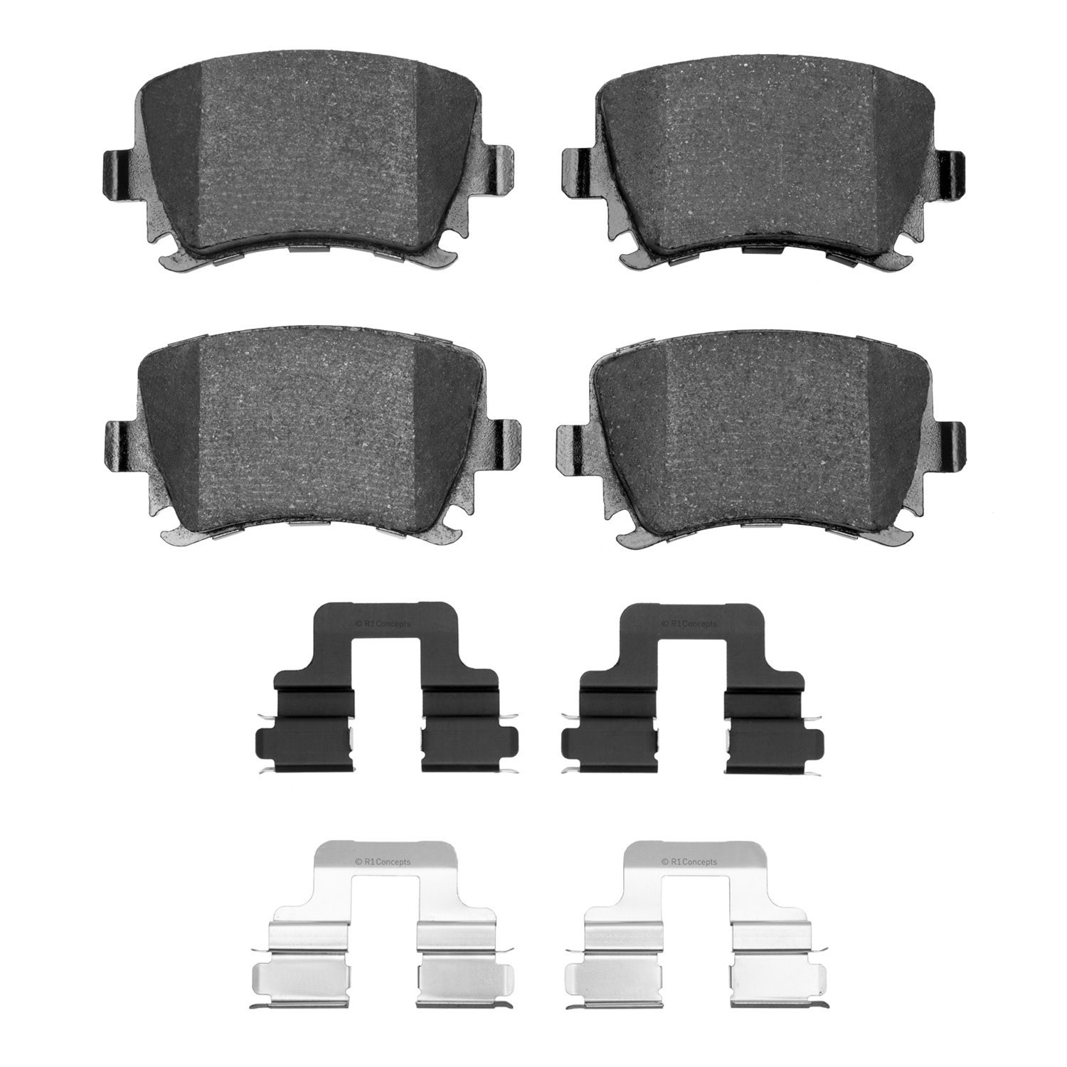 Ceramic Brake Pads & Hardware Kit, 2000-2018 Audi/Porsche/Volkswagen, Position: Rear