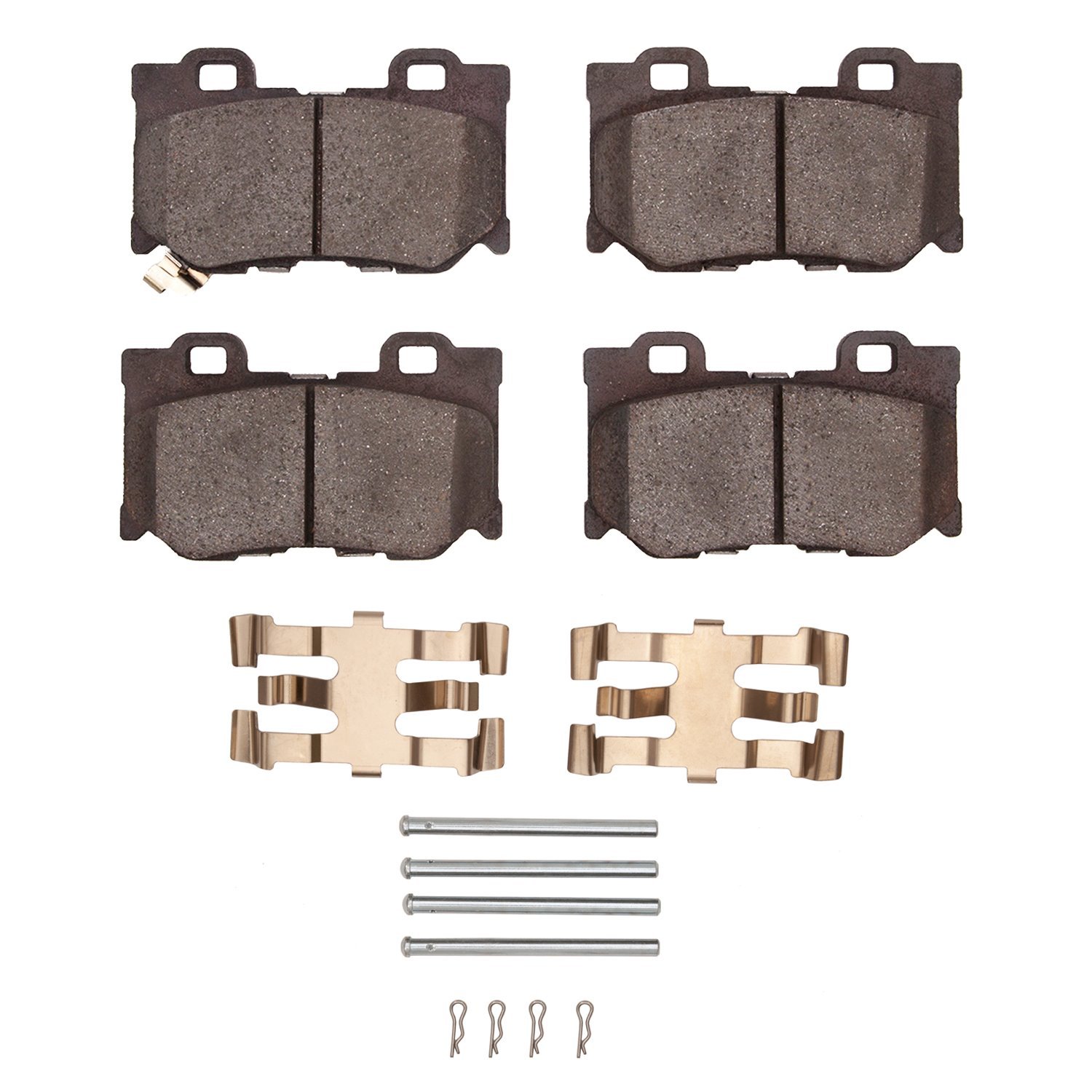Ceramic Brake Pads & Hardware Kit, Fits Select Infiniti/Nissan, Position: Rear