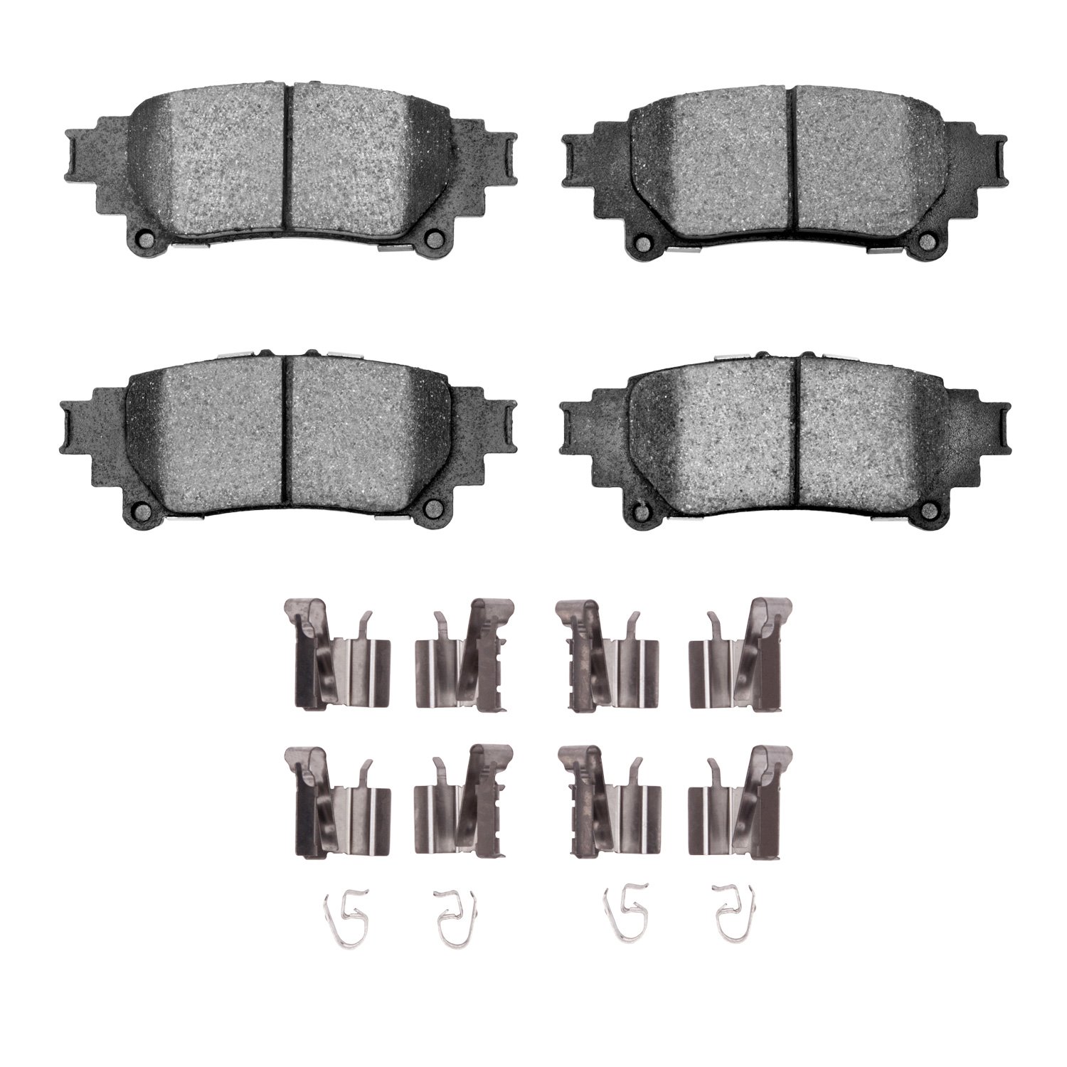 Ceramic Brake Pads & Hardware Kit, 2010-2020 Lexus/Toyota/Scion, Position: Rear