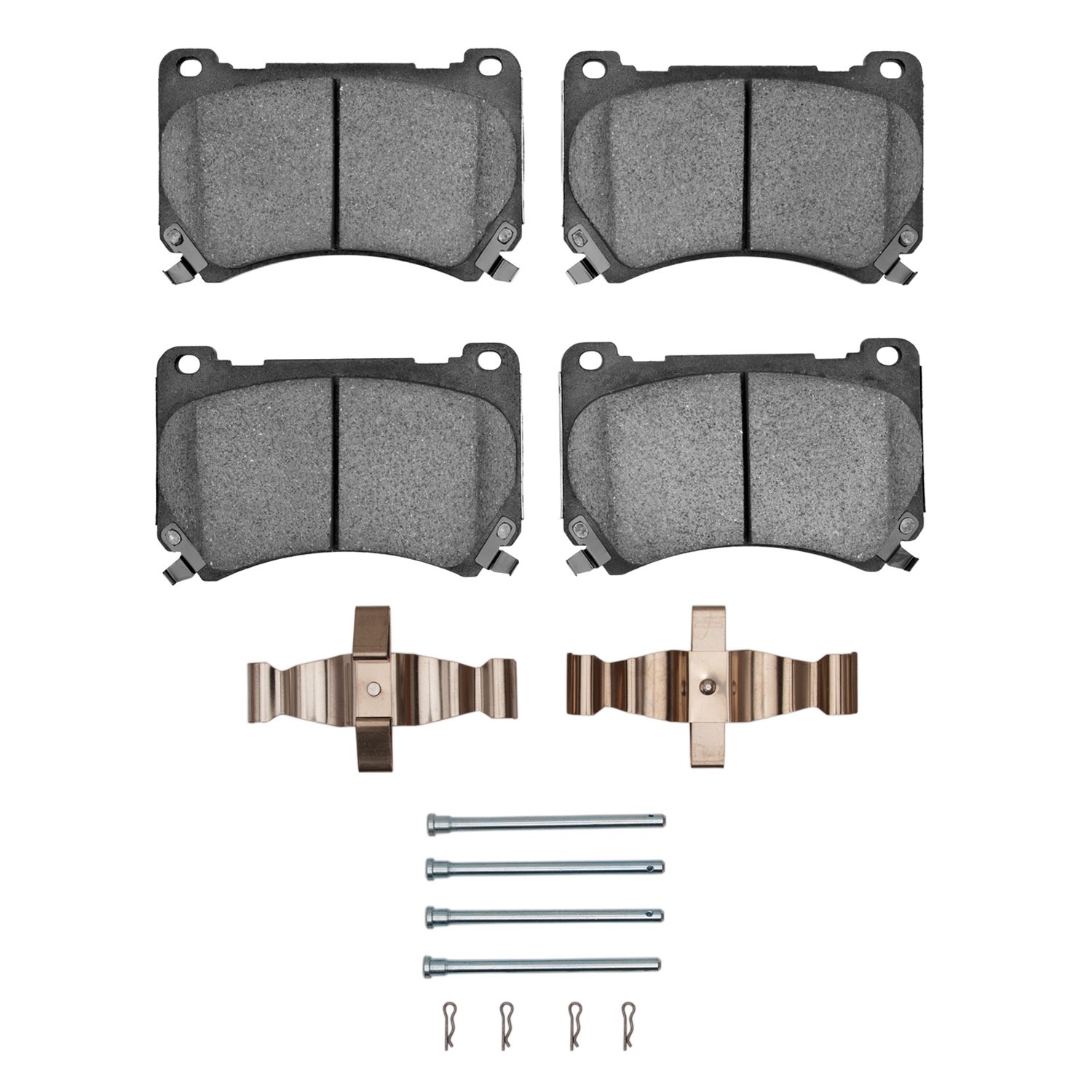 Ceramic Brake Pads & Hardware Kit, 2009-2014 Kia/Hyundai/Genesis, Position: Front