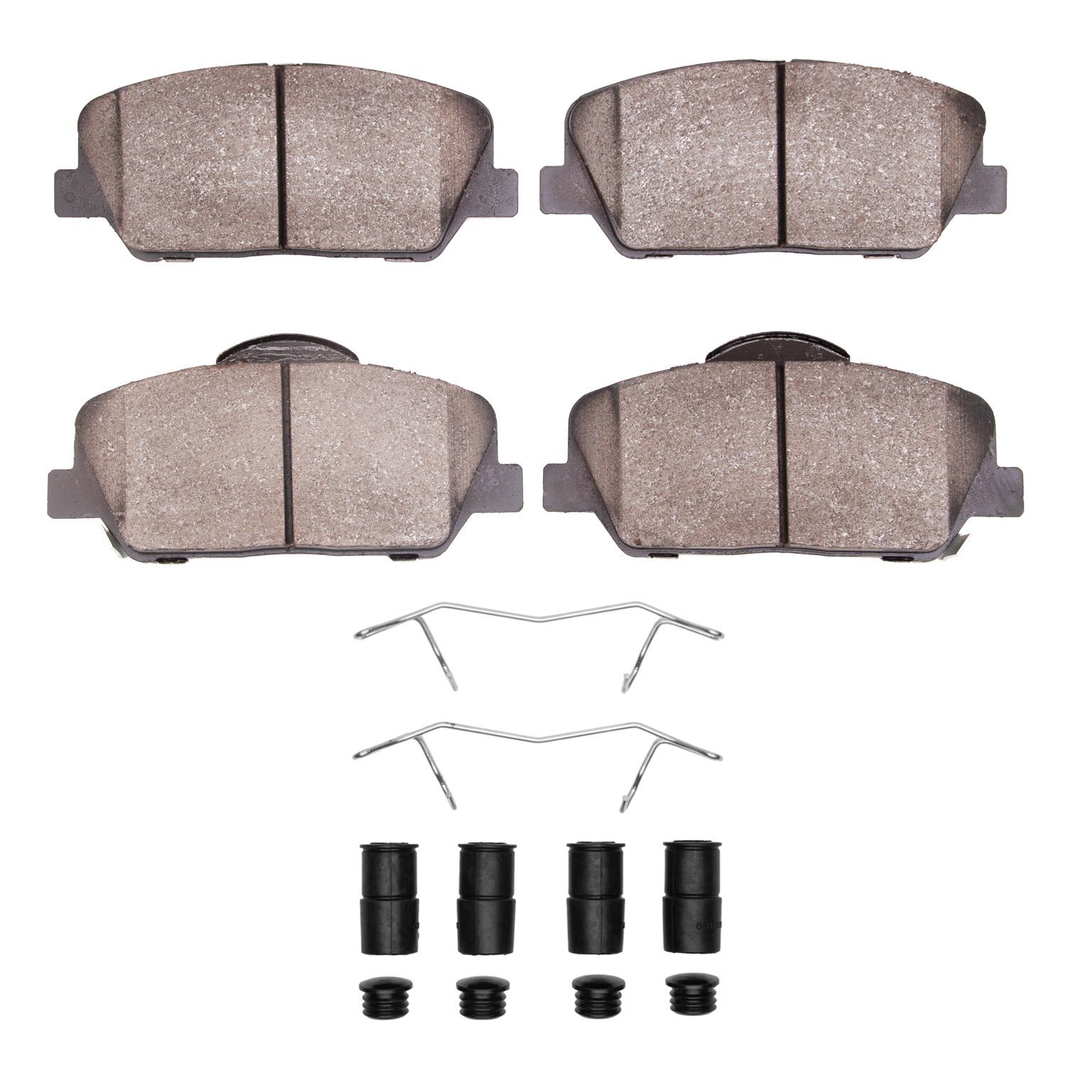 Ceramic Brake Pads & Hardware Kit, 2010-2016 Kia/Hyundai/Genesis, Position: Front