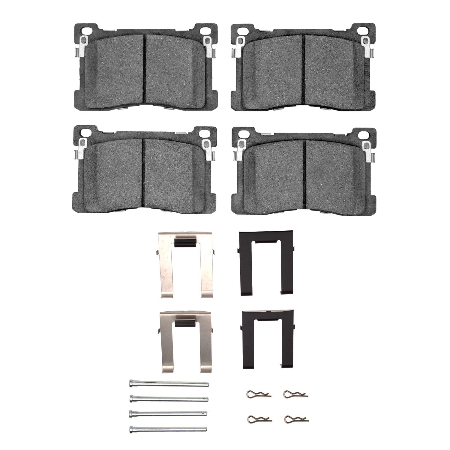 Ceramic Brake Pads & Hardware Kit, 2012-2017 Kia/Hyundai/Genesis, Position: Front