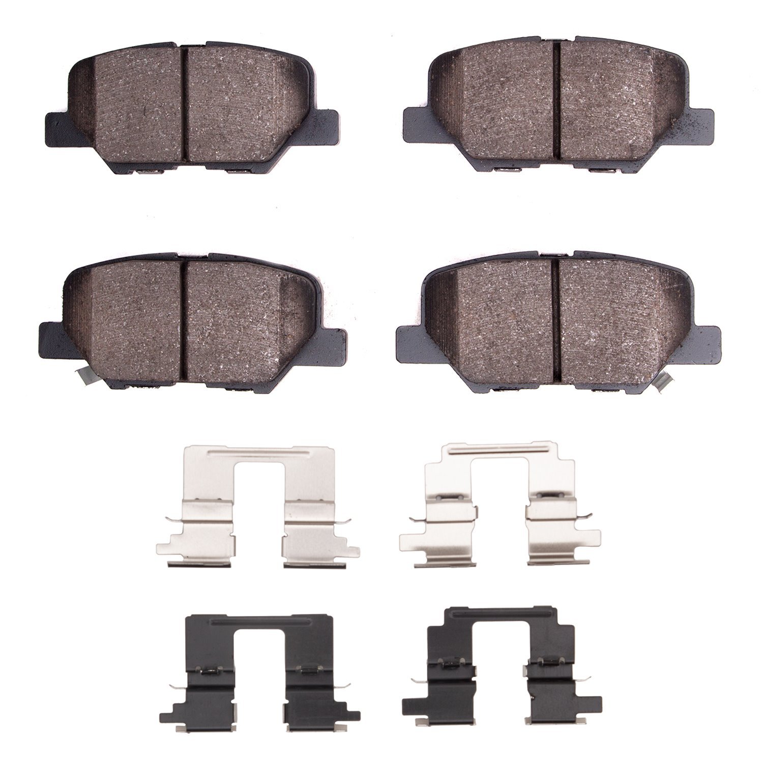 Ceramic Brake Pads & Hardware Kit, 2014-2018 Ford/Lincoln/Mercury/Mazda, Position: Rear