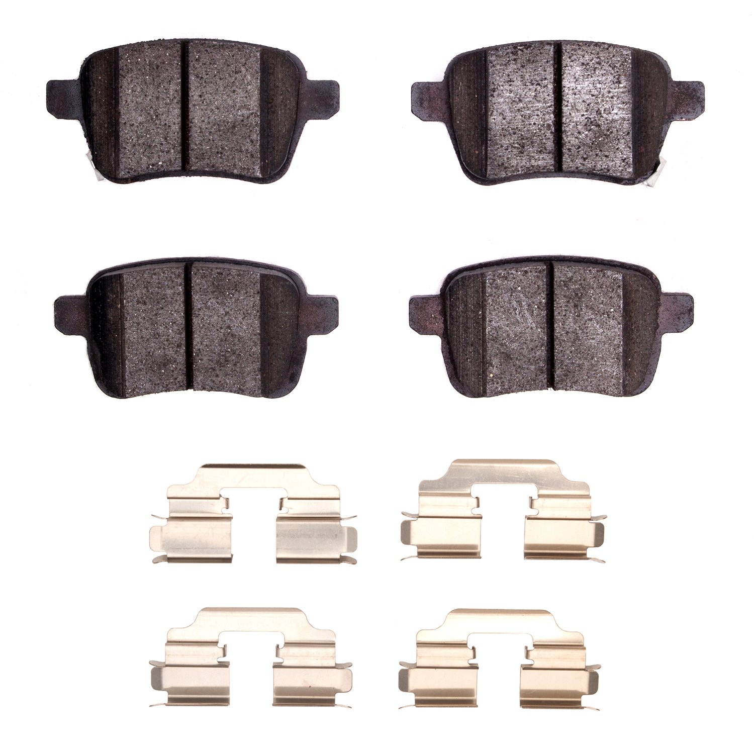 Ceramic Brake Pads & Hardware Kit, 2014-2019 Mopar, Position: Rear