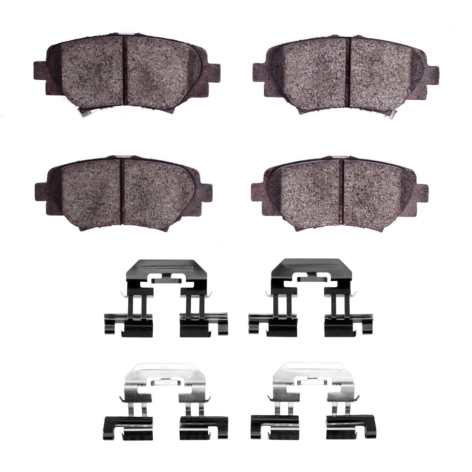 Ceramic Brake Pads & Hardware Kit, 2014-2018 Ford/Lincoln/Mercury/Mazda, Position: Rear