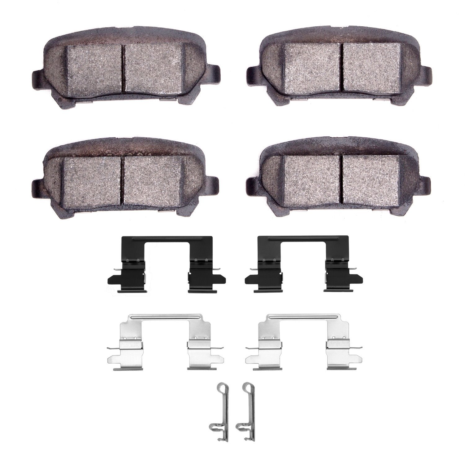 Ceramic Brake Pads & Hardware Kit, 2015-2020 GM, Position: Rear
