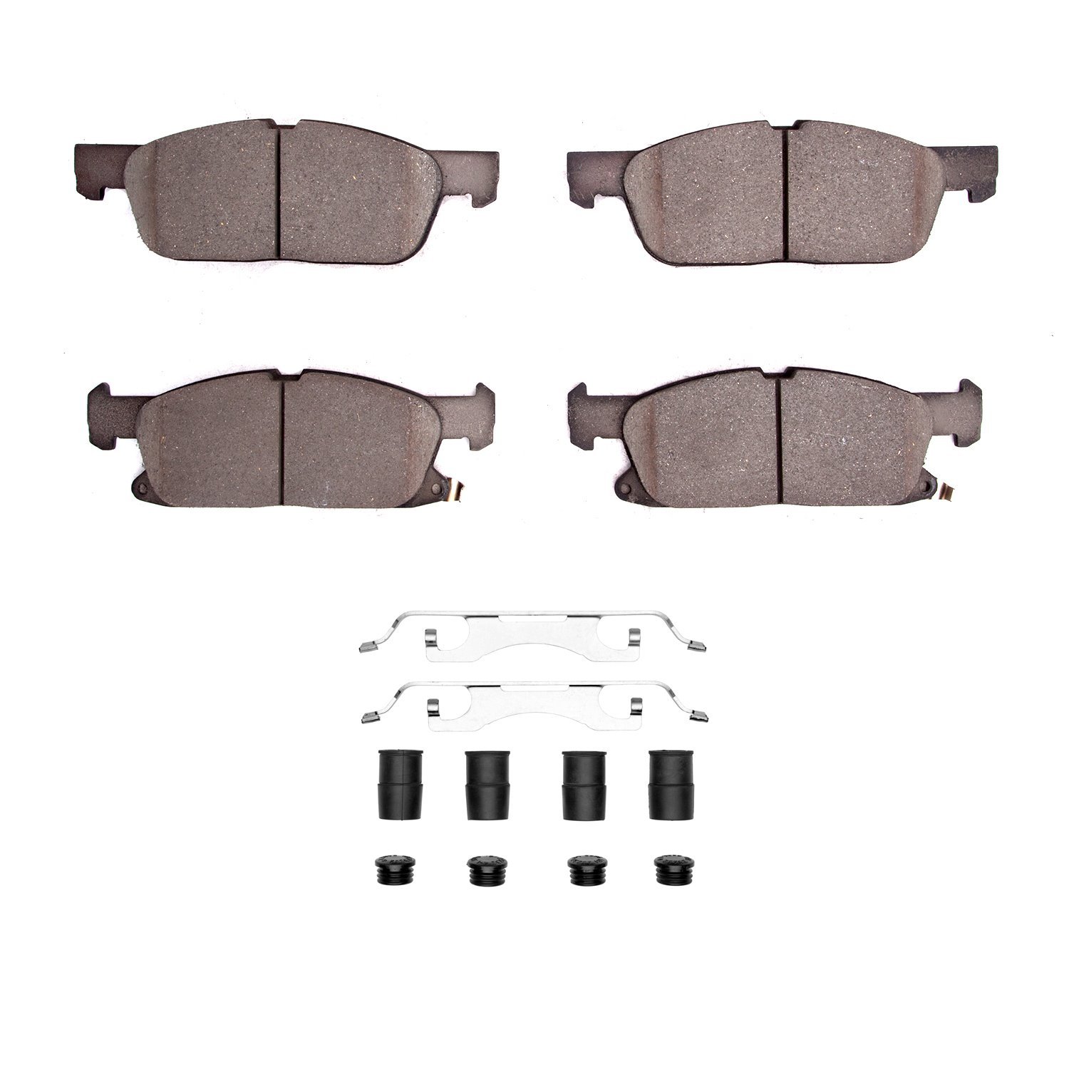 Ceramic Brake Pads & Hardware Kit, 2017-2020 Ford/Lincoln/Mercury/Mazda, Position: Front