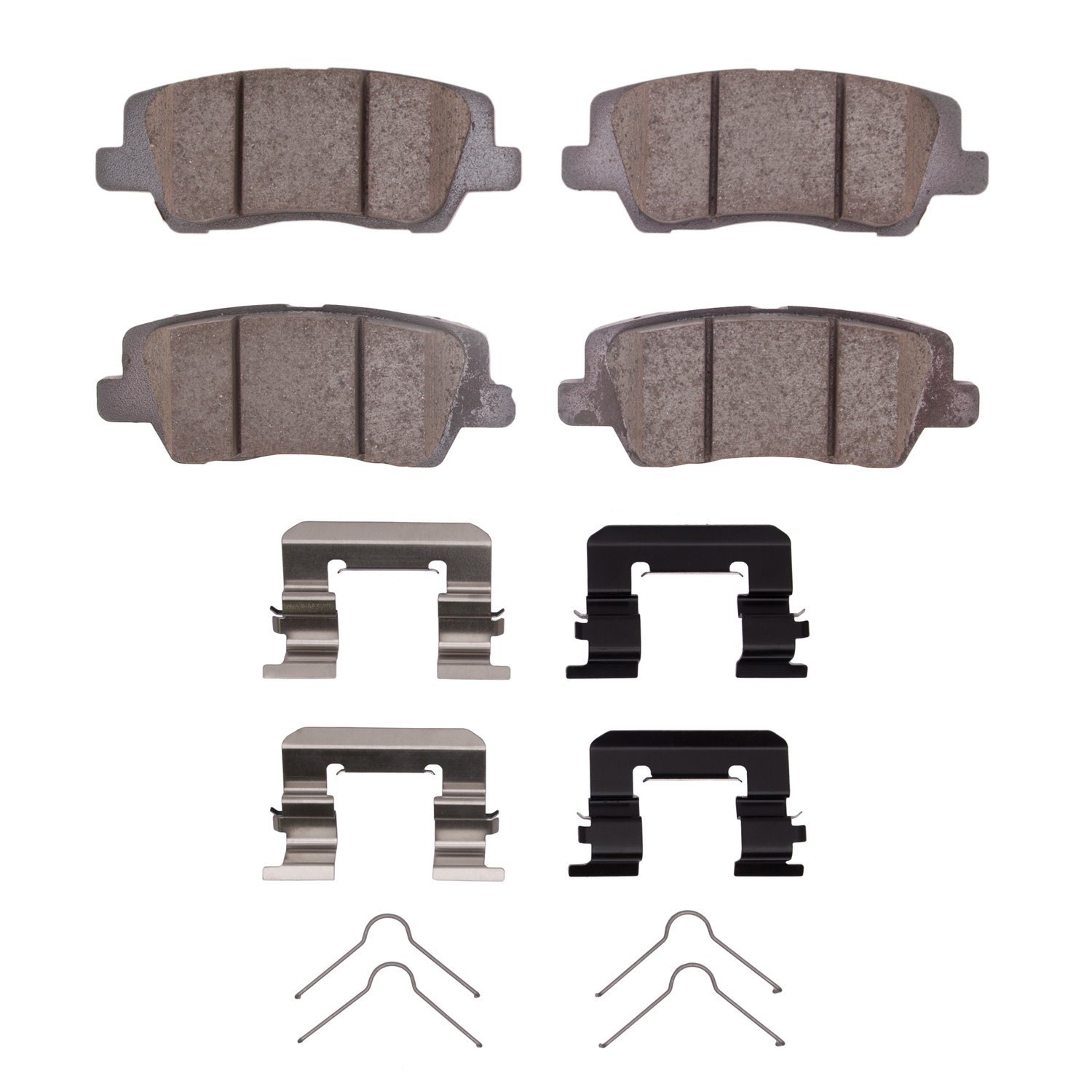 Ceramic Brake Pads & Hardware Kit, 2013-2019 GM, Position: Rear