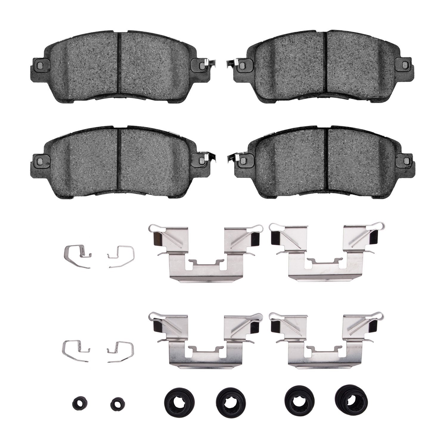 Ceramic Brake Pads & Hardware Kit, 2016-2020 Fits Multiple Makes/Models, Position: Front