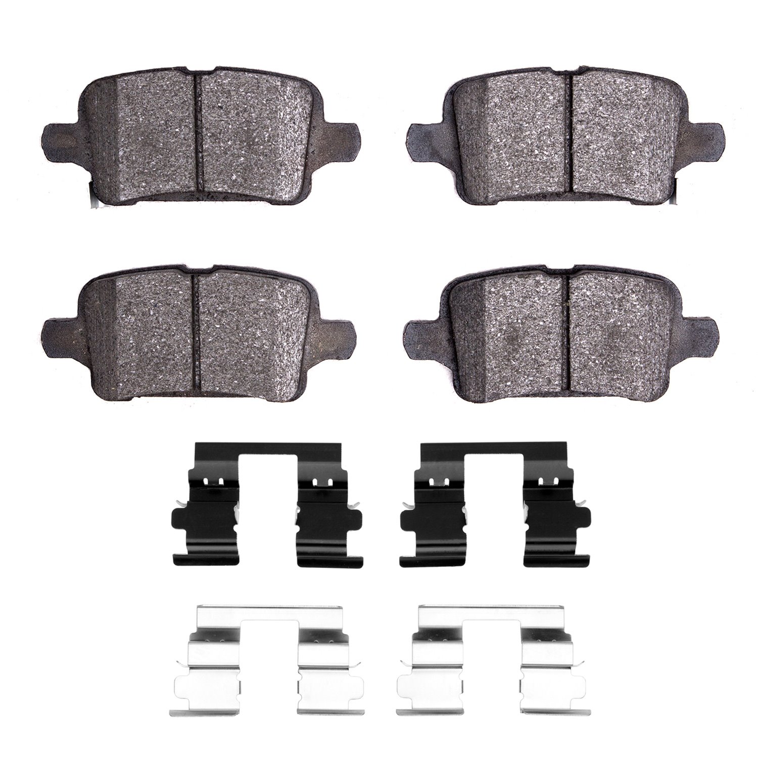 Ceramic Brake Pads & Hardware Kit, Fits Select GM, Position: Rear
