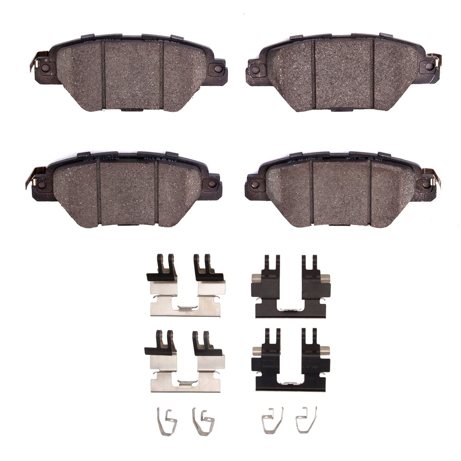 Ceramic Brake Pads & Hardware Kit, Fits Select Ford/Lincoln/Mercury/Mazda, Position: Rear