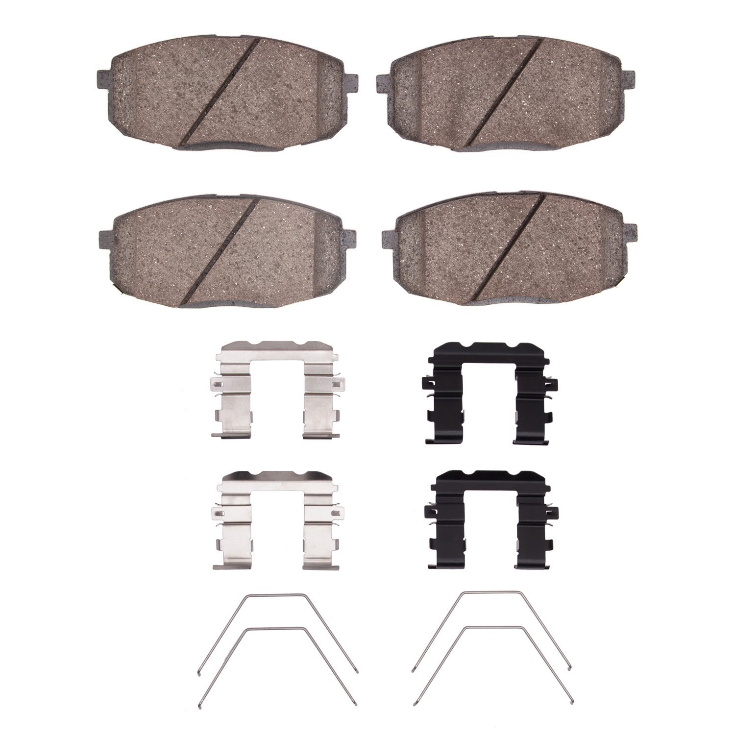 Ceramic Brake Pads & Hardware Kit, Fits Select Kia/Hyundai/Genesis, Position: Front