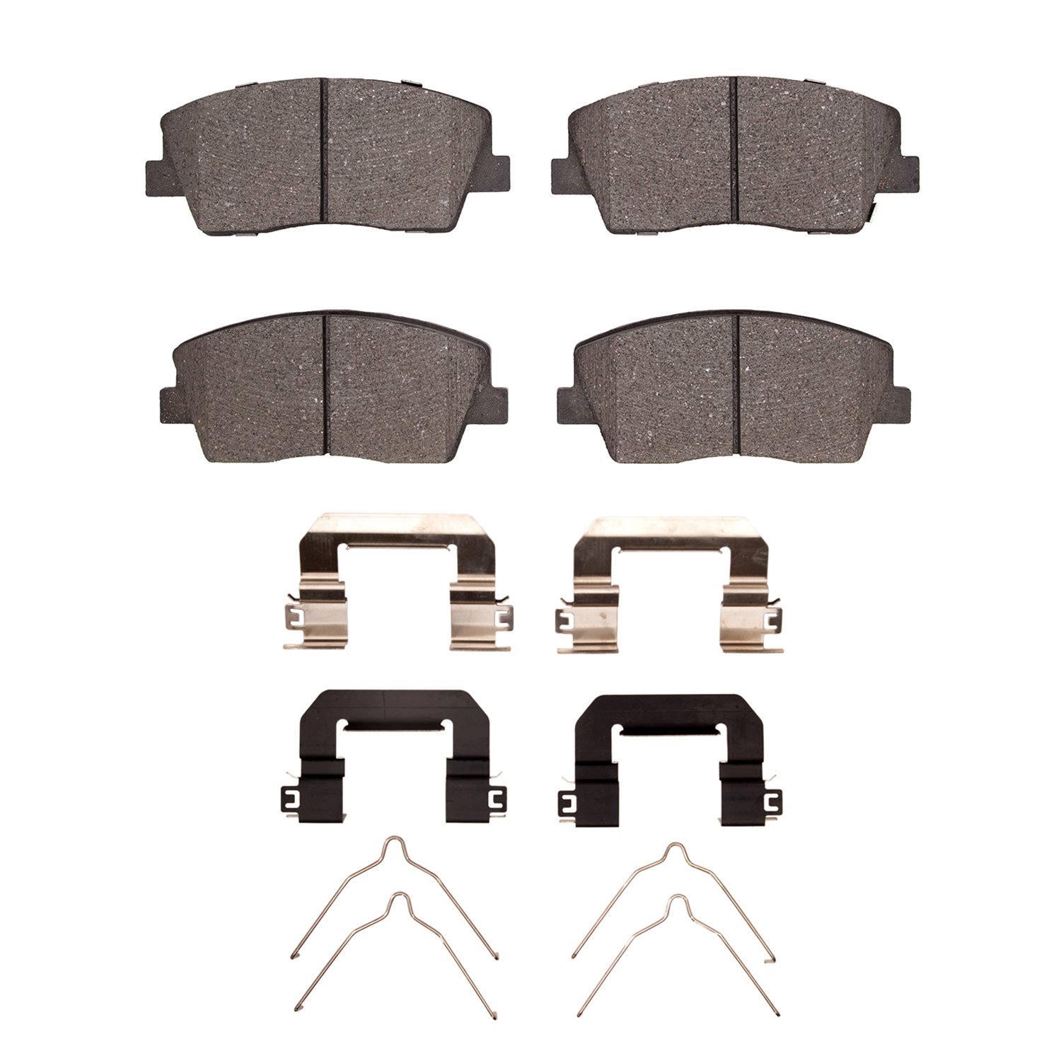 Ceramic Brake Pads & Hardware Kit, Fits Select Kia/Hyundai/Genesis, Position: Front