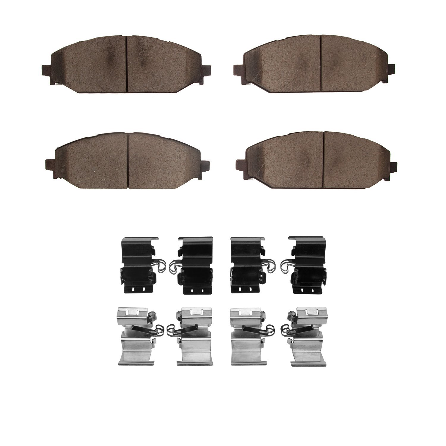 Ceramic Brake Pads & Hardware Kit, Fits Select Mopar, Position: Front