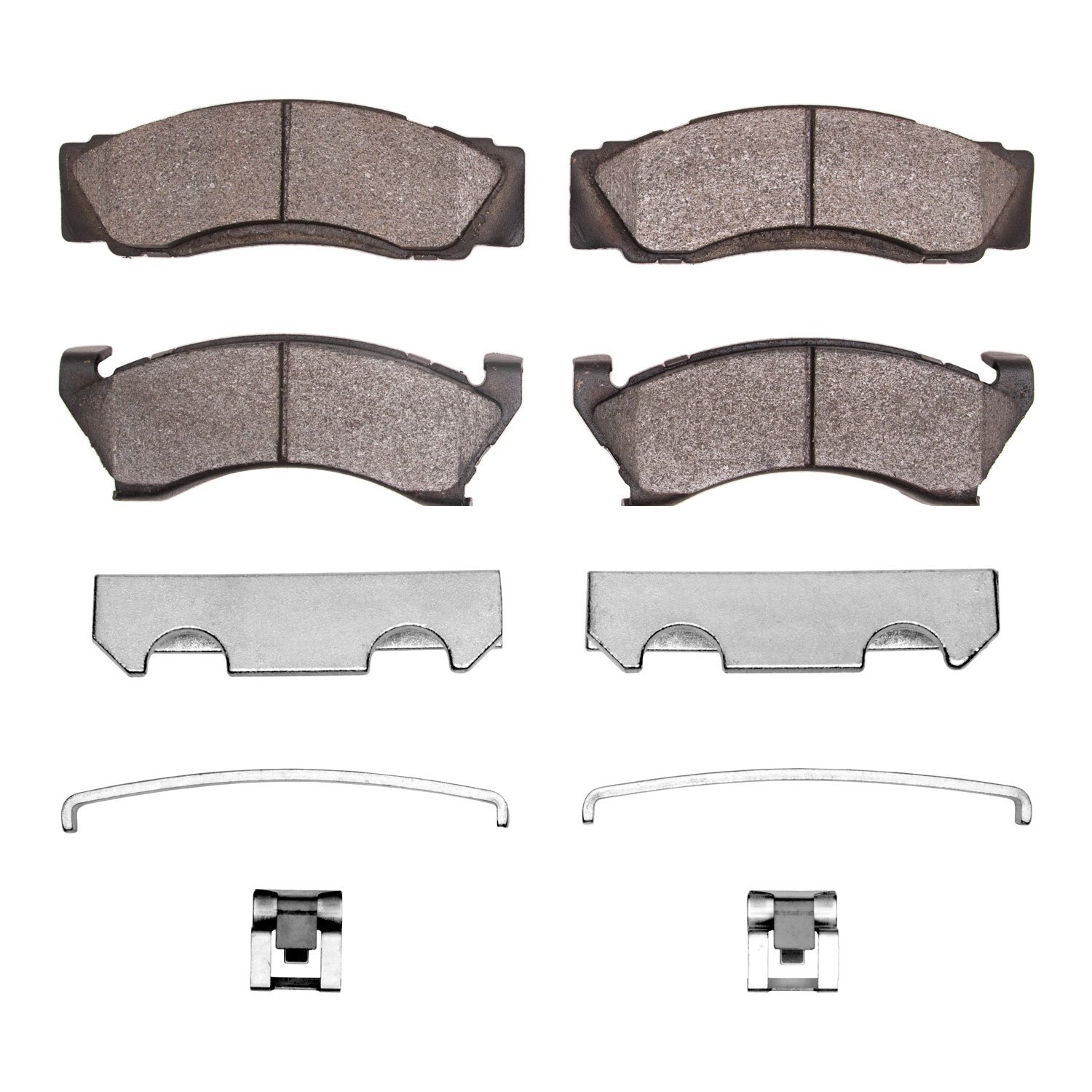 Semi-Metallic Brake Pads & Hardware Kit, 1978-1978 Ford/Lincoln/Mercury/Mazda, Position: Front