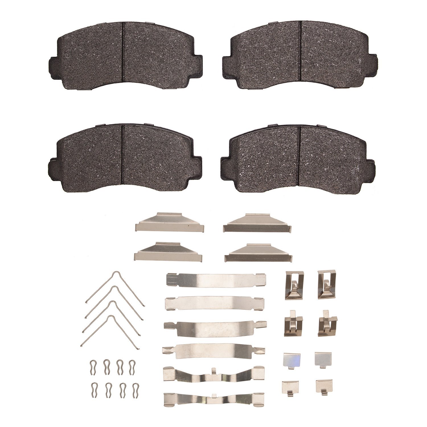 Semi-Metallic Brake Pads & Hardware Kit, 1976-1983 Fits Multiple Makes/Models, Position: Front