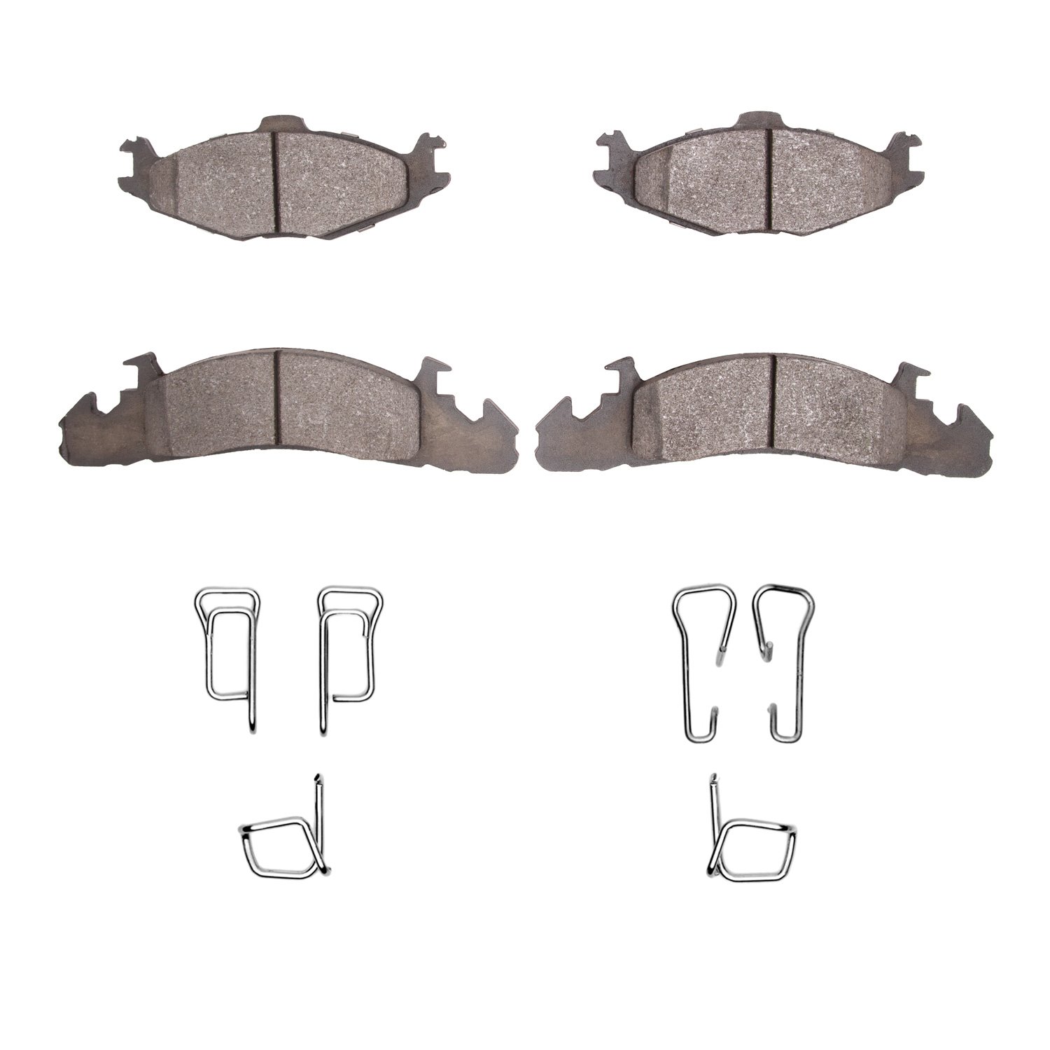 Semi-Metallic Brake Pads & Hardware Kit, 1984-1990 Mopar, Position: Front