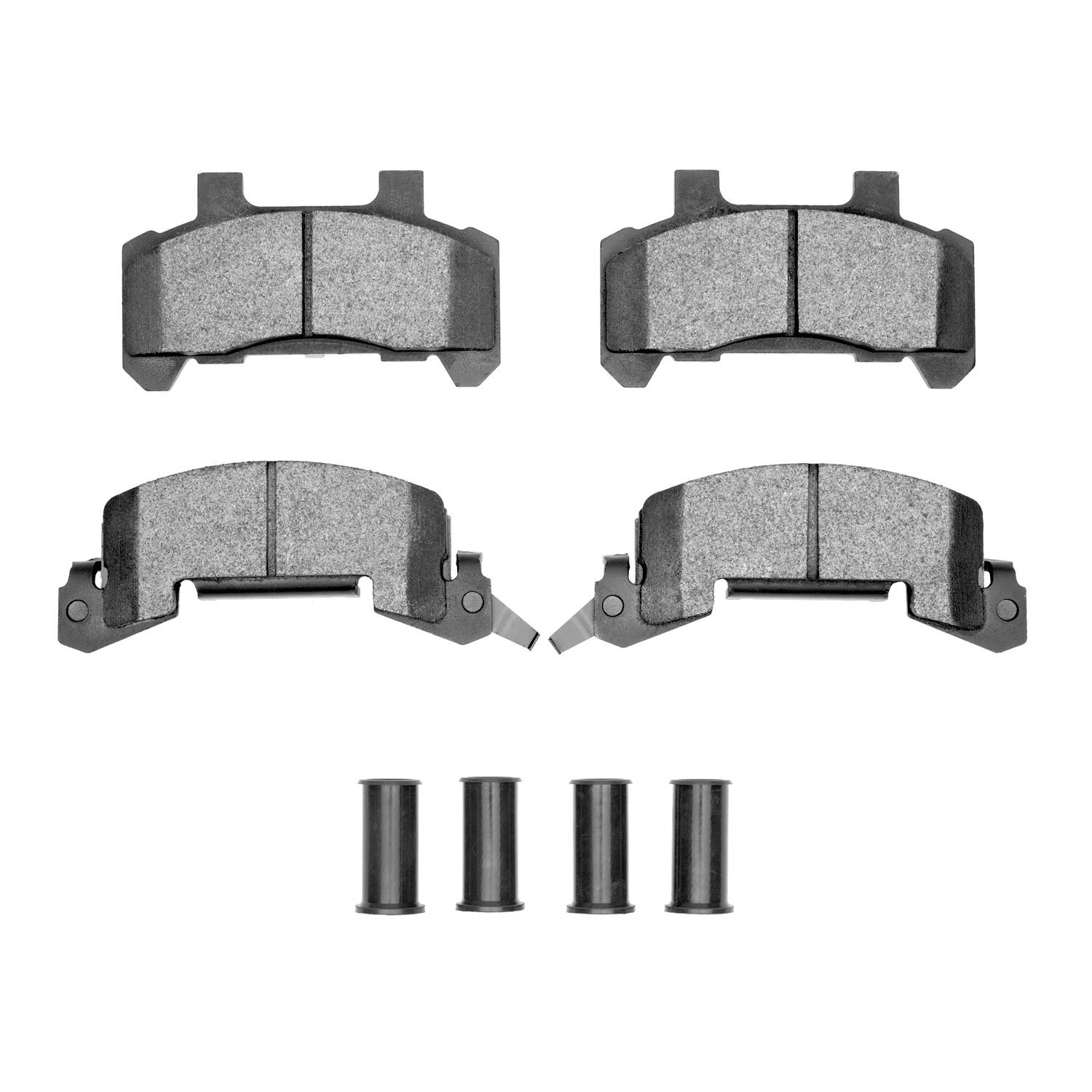 Semi-Metallic Brake Pads & Hardware Kit, 1990-1991 GM, Position: Front