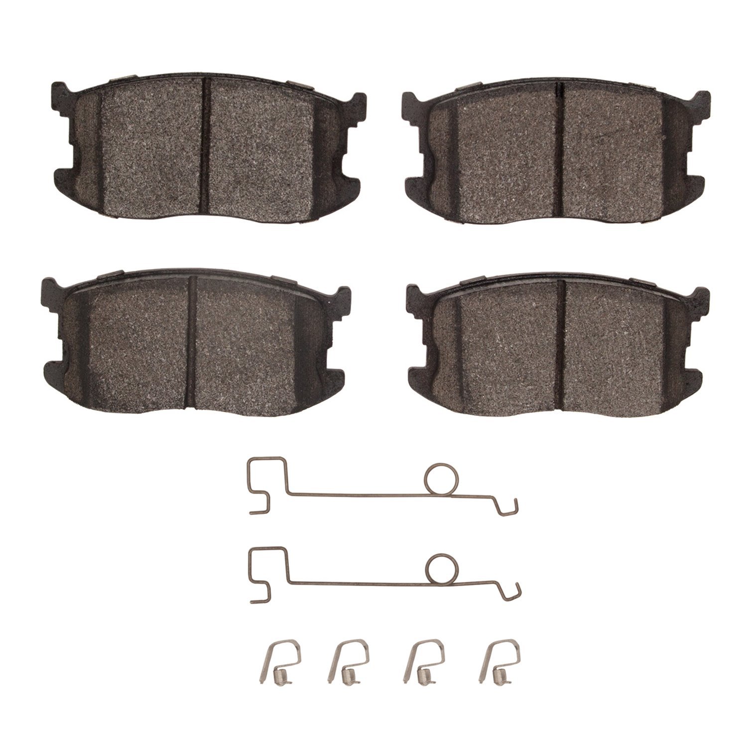 Semi-Metallic Brake Pads & Hardware Kit, 1981-1985 Ford/Lincoln/Mercury/Mazda, Position: Front