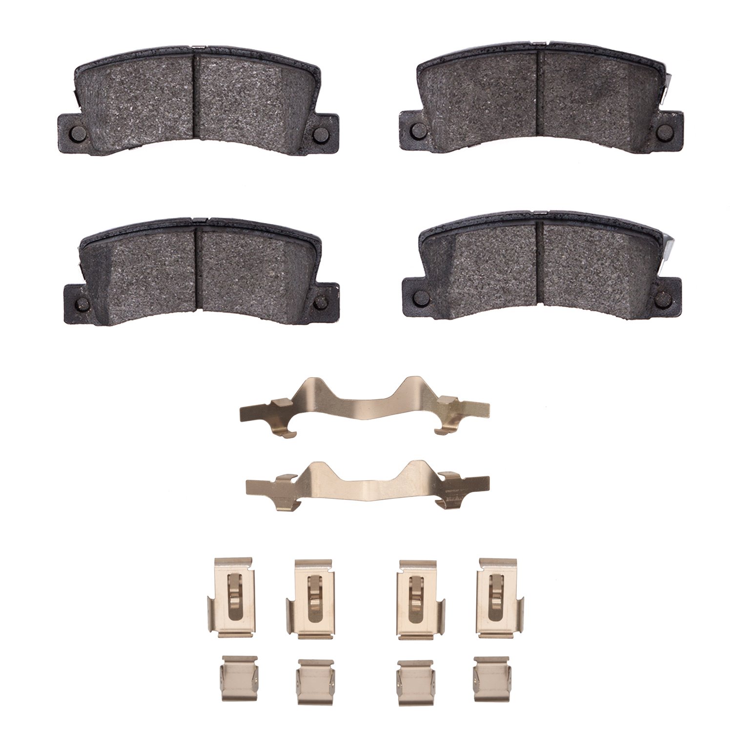 Semi-Metallic Brake Pads & Hardware Kit, 1986-1993 Lexus/Toyota/Scion, Position: Rear