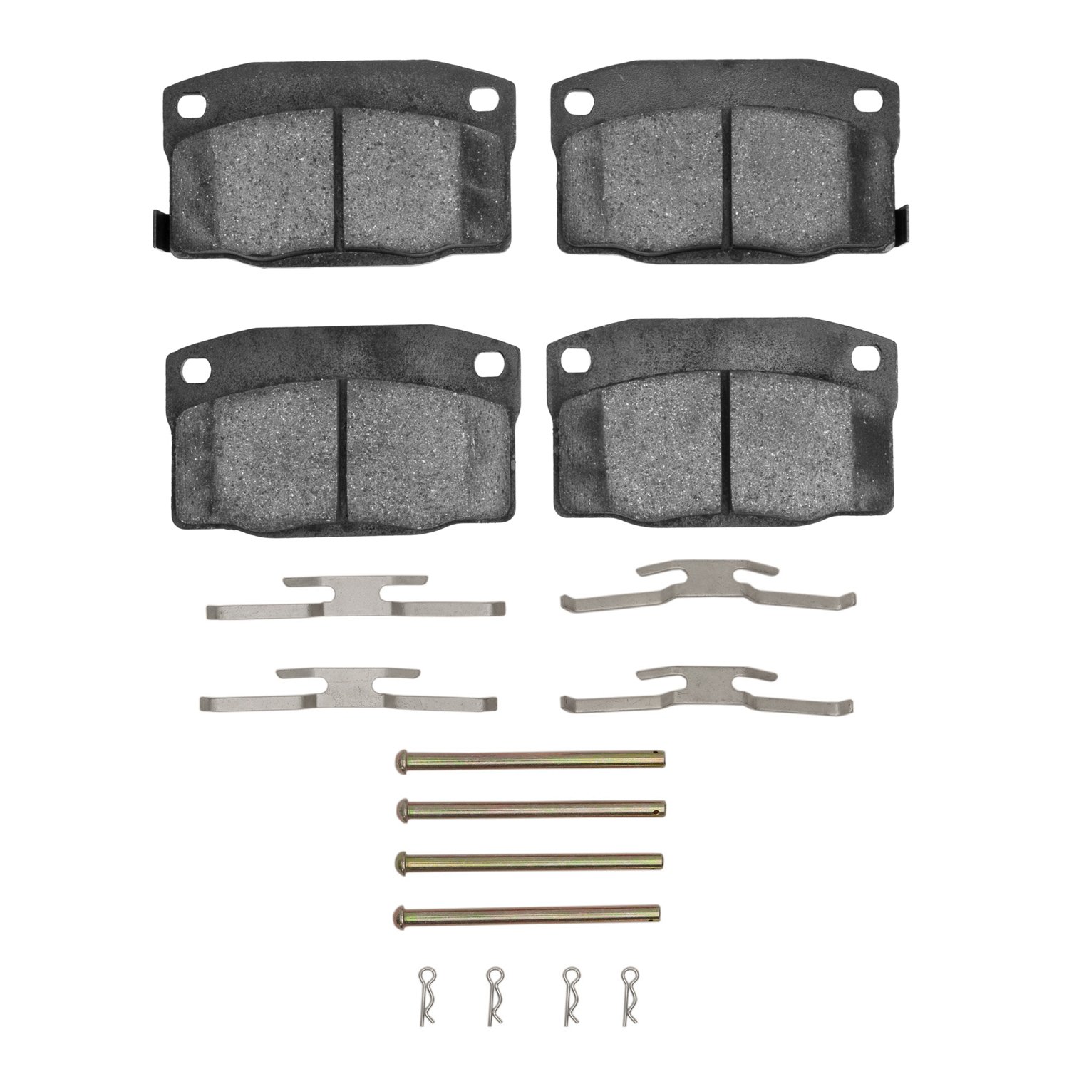 Semi-Metallic Brake Pads & Hardware Kit, 1988-1989 GM, Position: Front