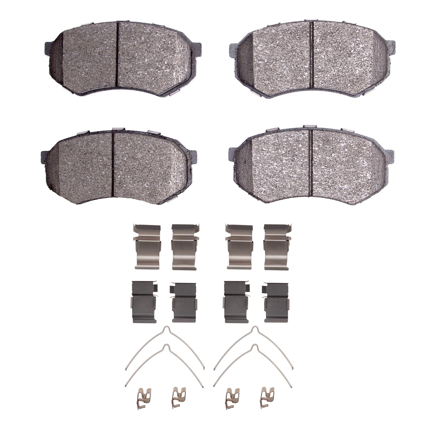 Semi-Metallic Brake Pads & Hardware Kit, 1983-1995 Fits Multiple Makes/Models, Position: Front
