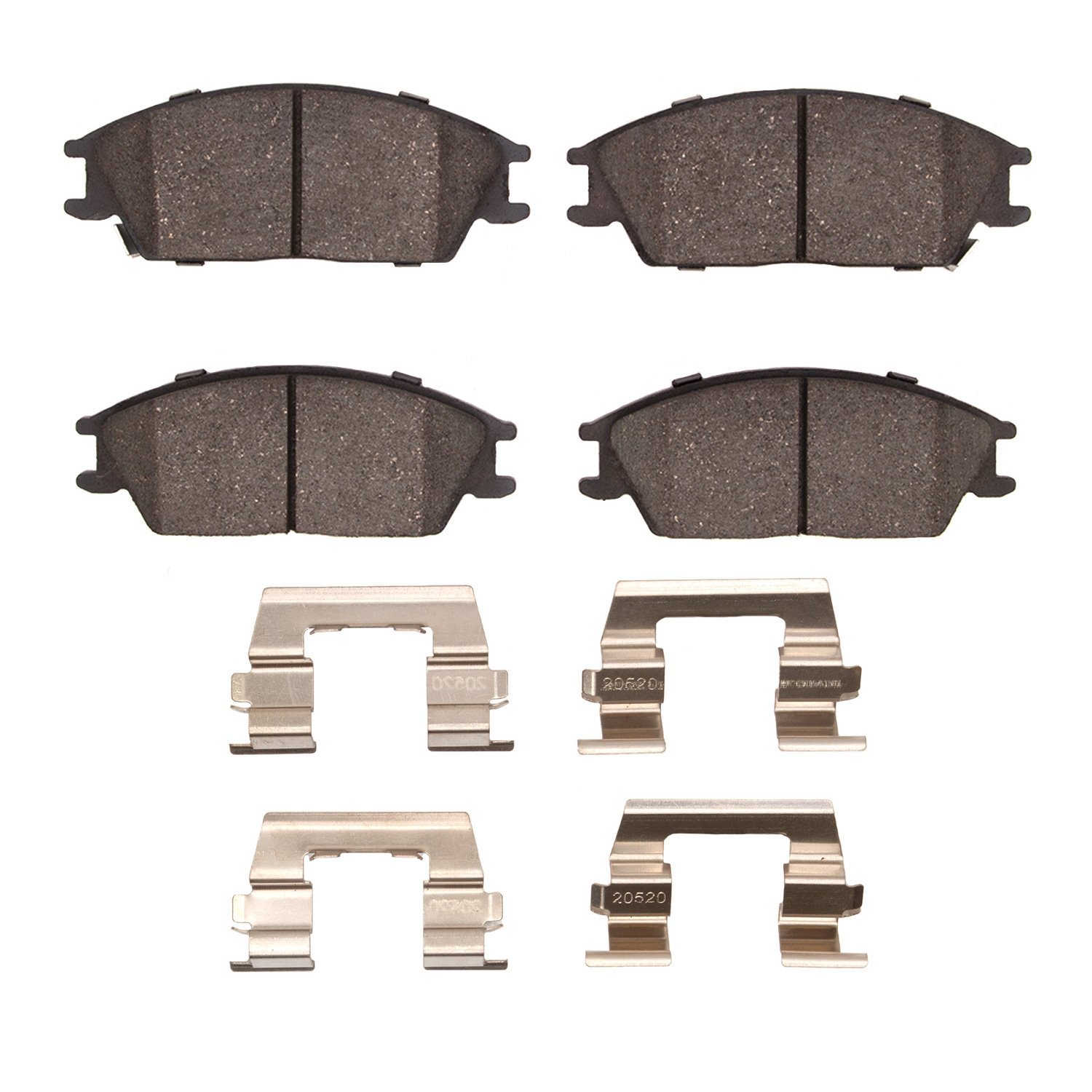 Semi-Metallic Brake Pads & Hardware Kit, 1987-2006 Fits Multiple Makes/Models, Position: Front