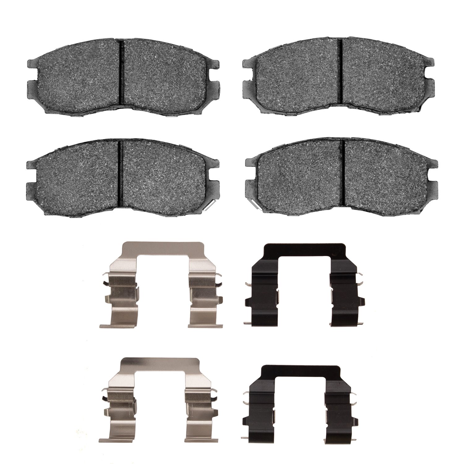 Semi-Metallic Brake Pads & Hardware Kit, 1989-2005 Fits Multiple Makes/Models, Position: Front