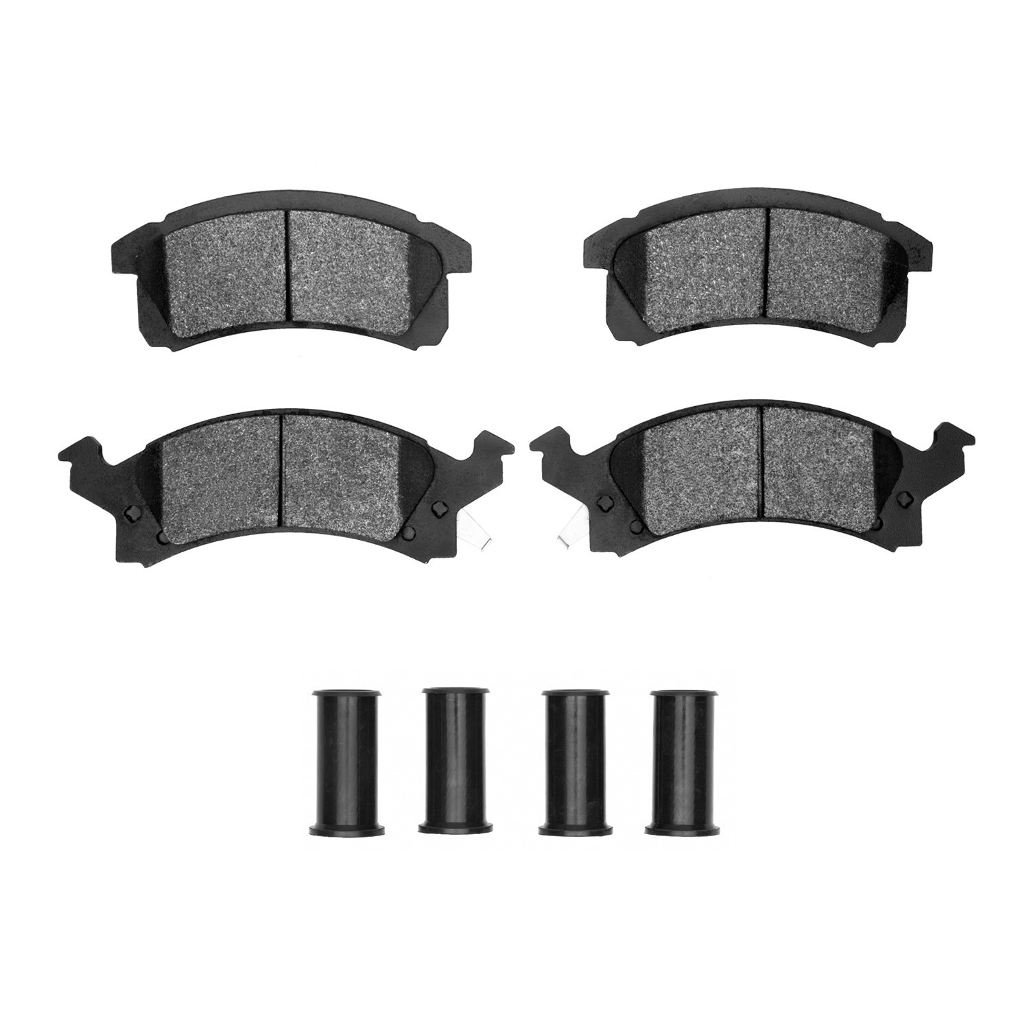 Semi-Metallic Brake Pads & Hardware Kit, 1990-2005 GM, Position: Front