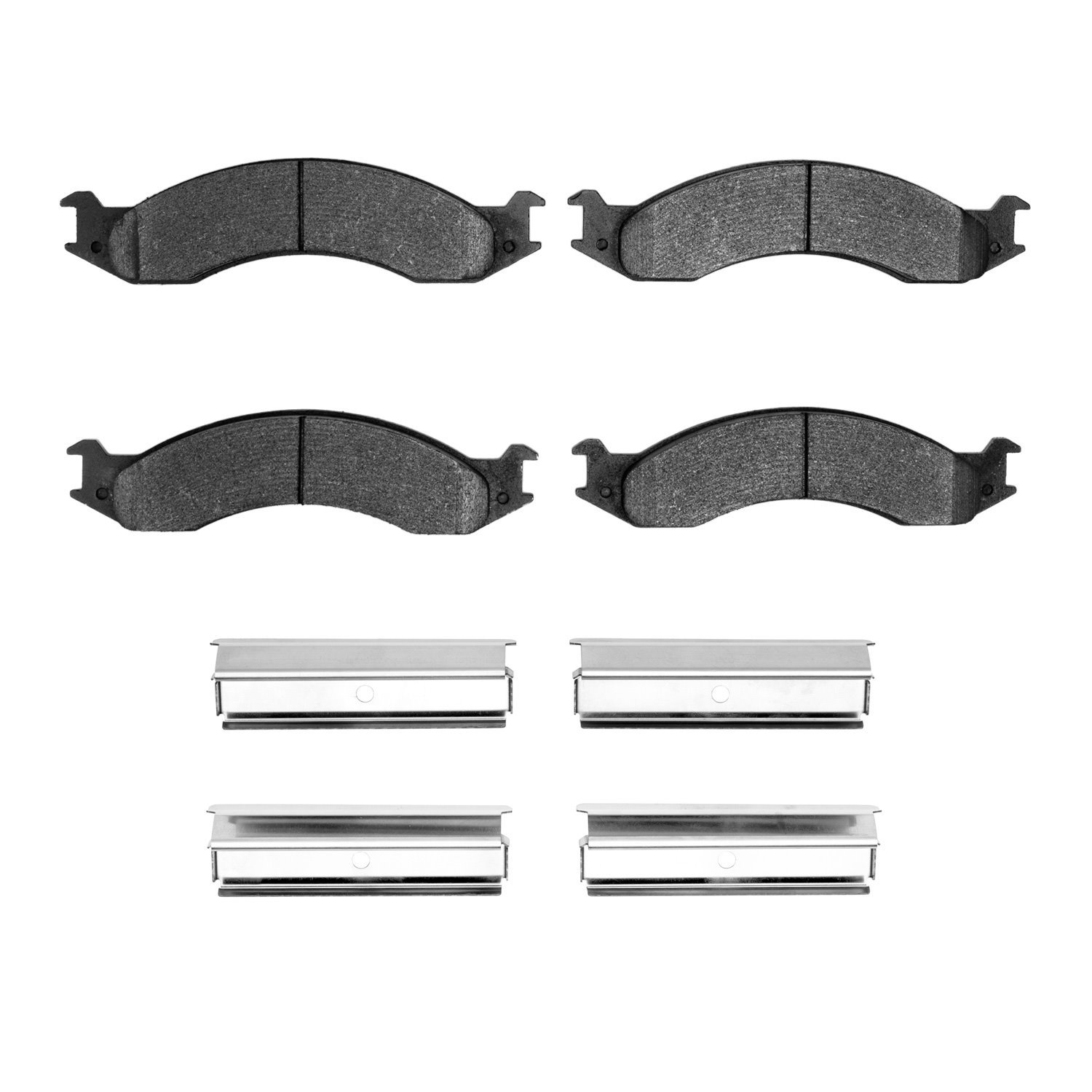 Semi-Metallic Brake Pads & Hardware Kit, 1992-1994 Ford/Lincoln/Mercury/Mazda, Position: Front