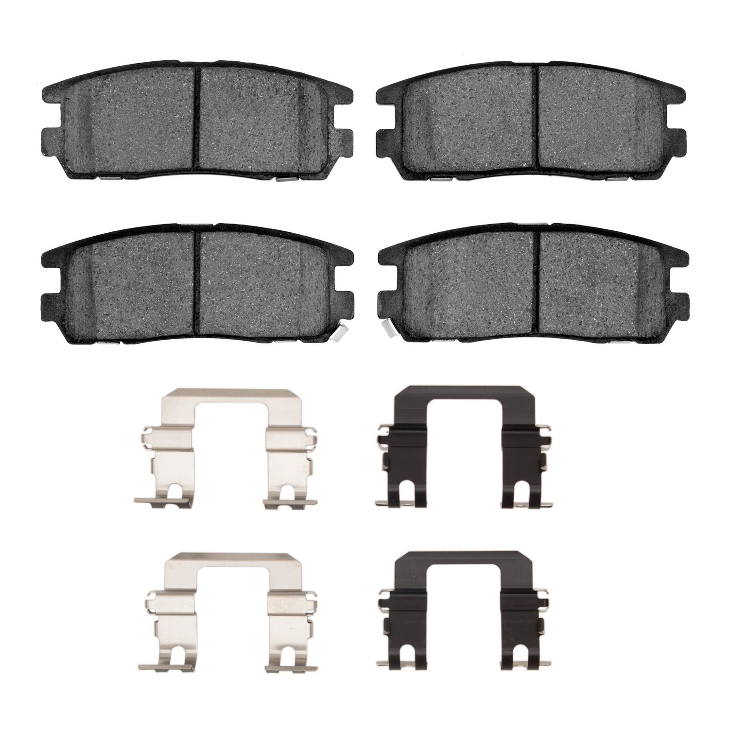Semi-Metallic Brake Pads & Hardware Kit, 1992-2004 Fits Multiple Makes/Models, Position: Rear