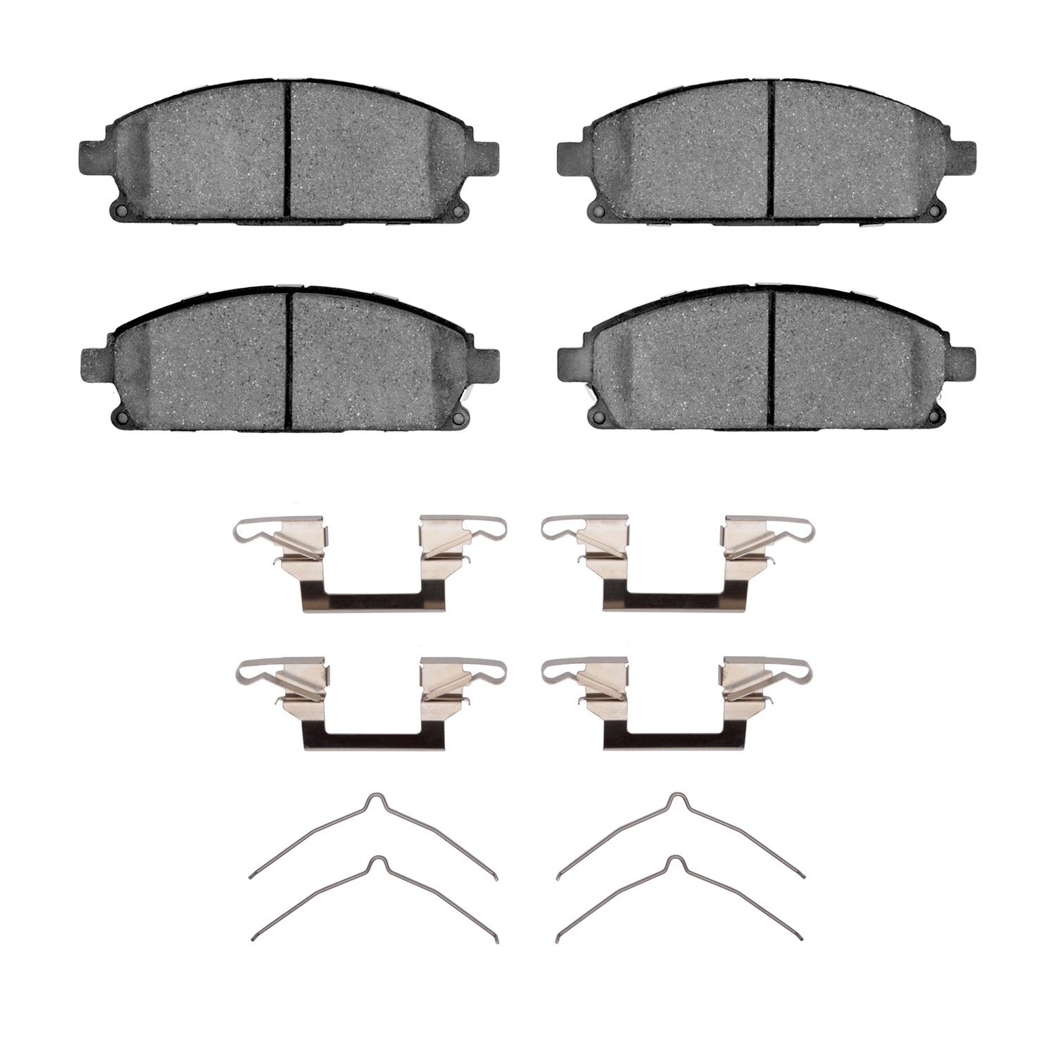 Semi-Metallic Brake Pads & Hardware Kit, 1996-2004 Infiniti/Nissan, Position: Front