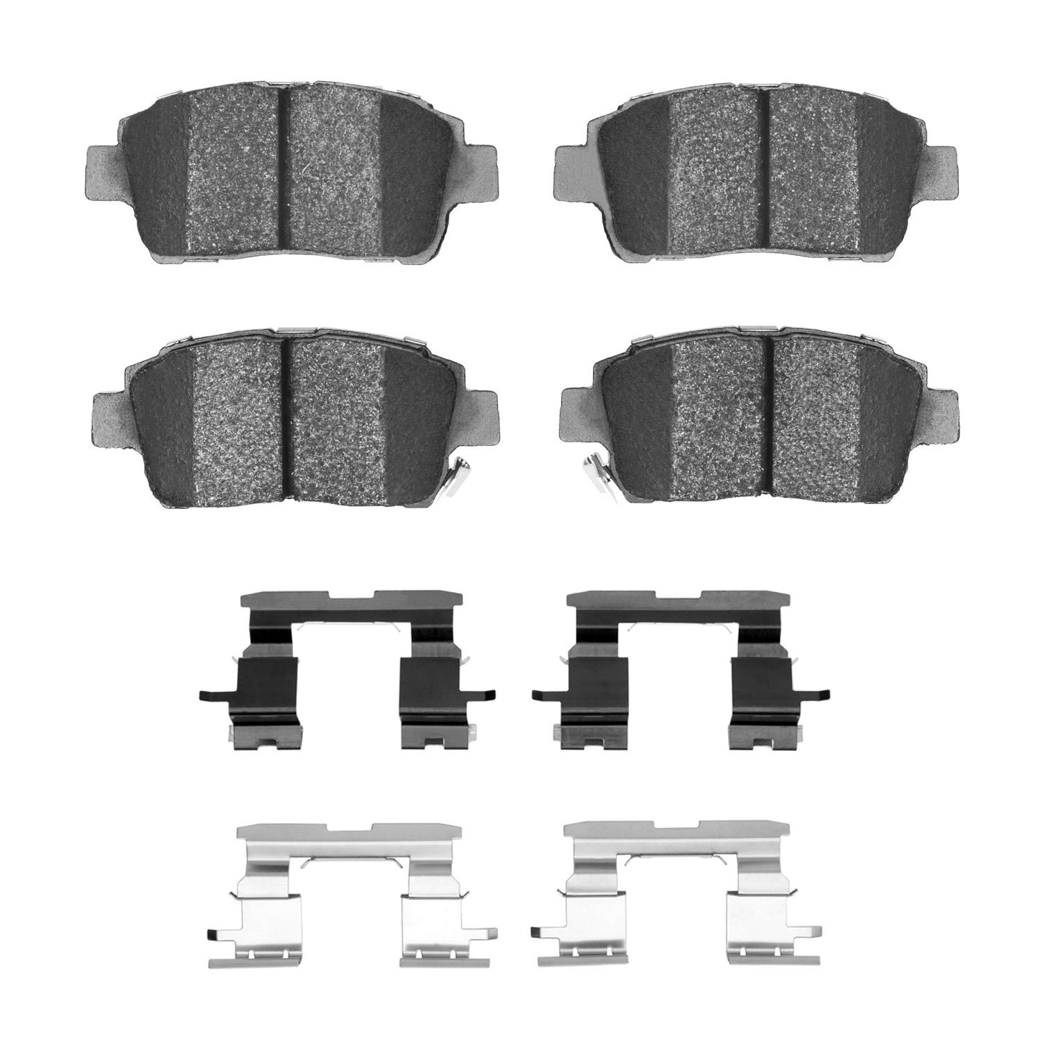 Semi-Metallic Brake Pads & Hardware Kit, 2000-2015 Lexus/Toyota/Scion, Position: Front