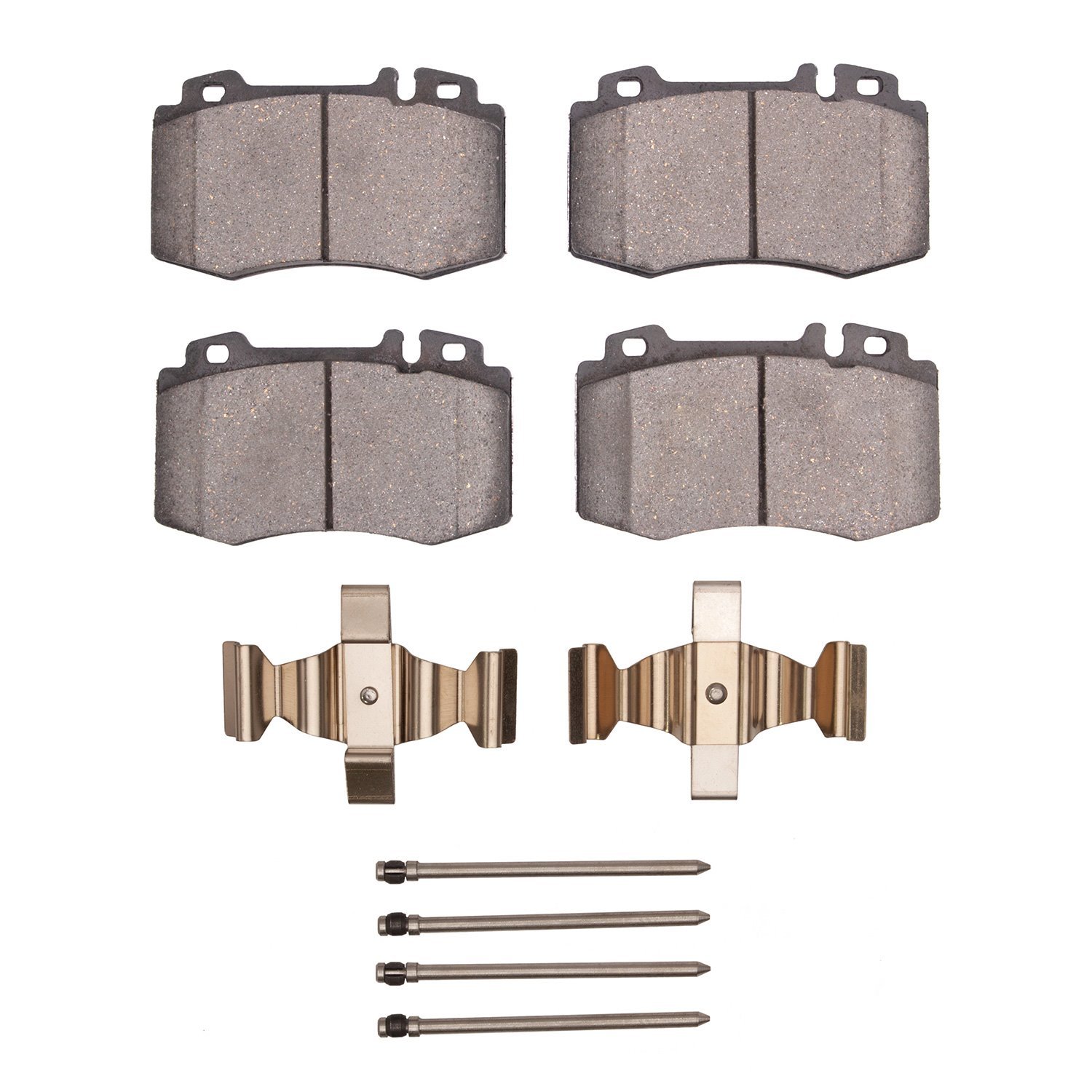 Semi-Metallic Brake Pads & Hardware Kit, 2007-2013 Mercedes-Benz, Position: Front