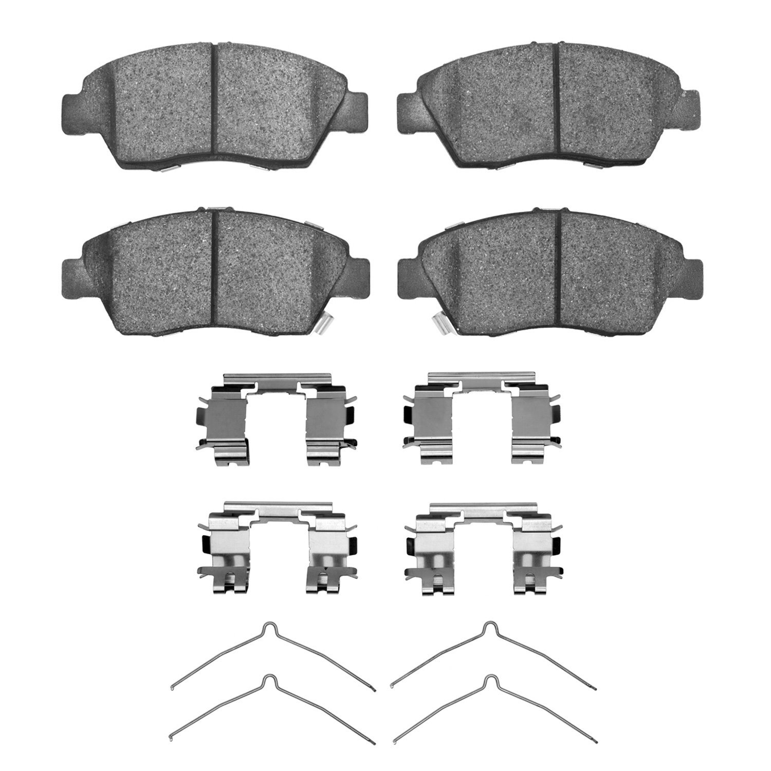 Semi-Metallic Brake Pads & Hardware Kit, 2002-2011 Acura/Honda, Position: Front