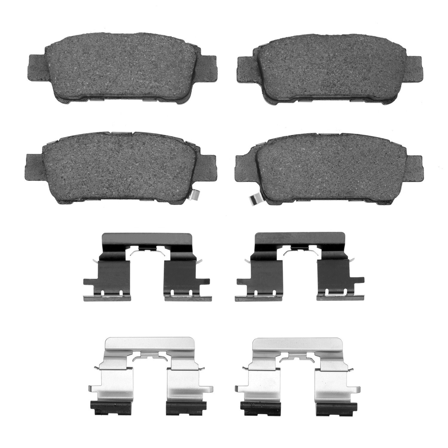 Semi-Metallic Brake Pads & Hardware Kit, 2004-2010 Lexus/Toyota/Scion, Position: Rear