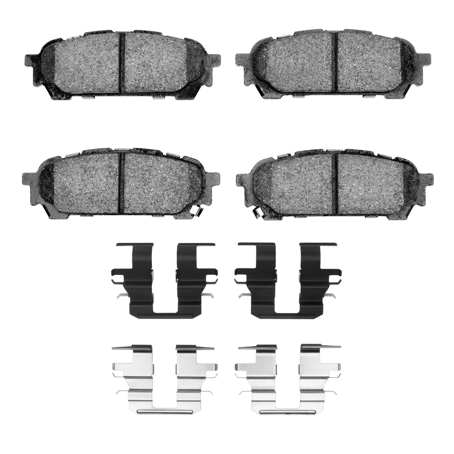 Semi-Metallic Brake Pads & Hardware Kit, 2003-2008 Fits Multiple Makes/Models, Position: Rear